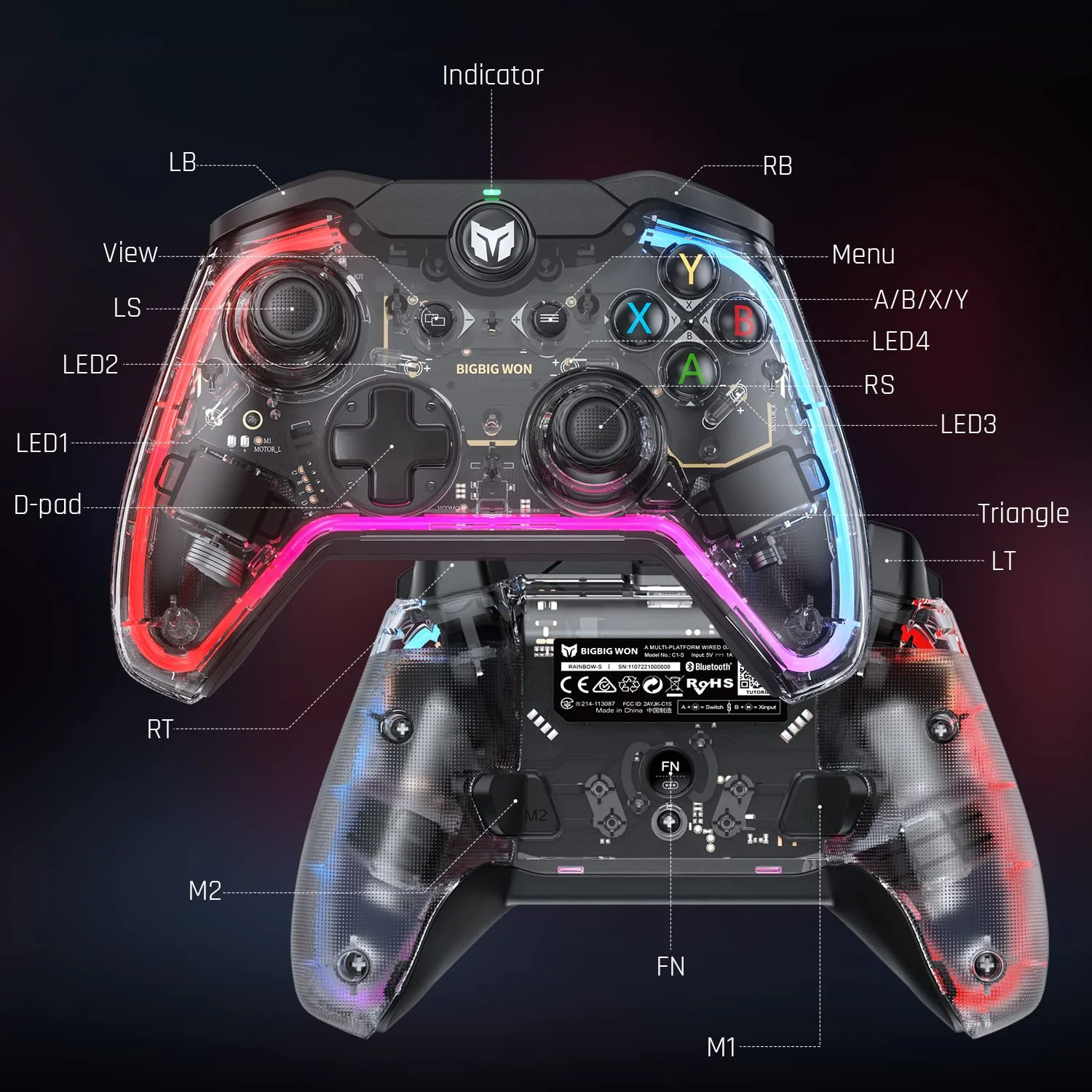 BIGBIG WON Rainbow S Video Game Controller - Image 2