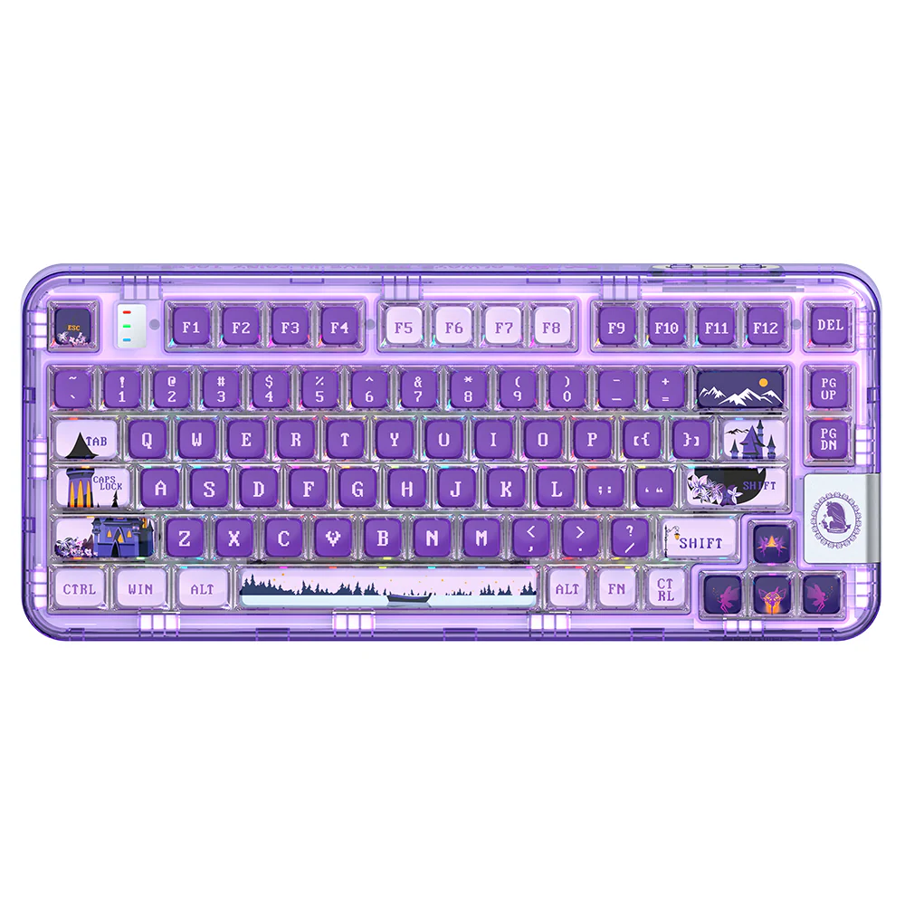 YUNZII CK75 Wireless Transparent Gasket Mechanical Keyboard-Polar Bear - Image 10