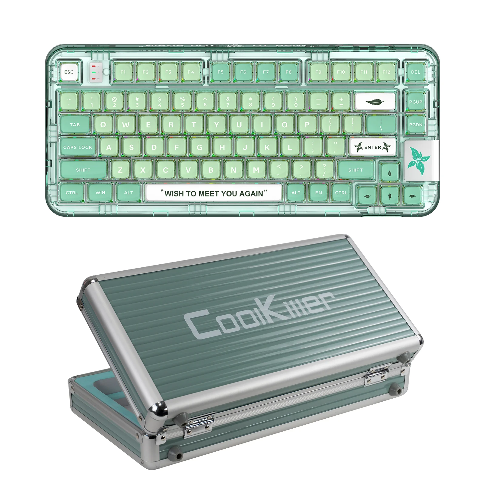 YUNZII CK75 Wireless Transparent Gasket Mechanical Keyboard-Polar Bear - Image 16