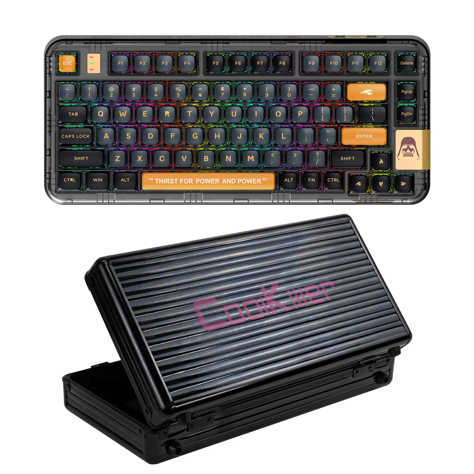 YUNZII CK75 Wireless Transparent Gasket Mechanical Keyboard-Polar Bear - Image 17