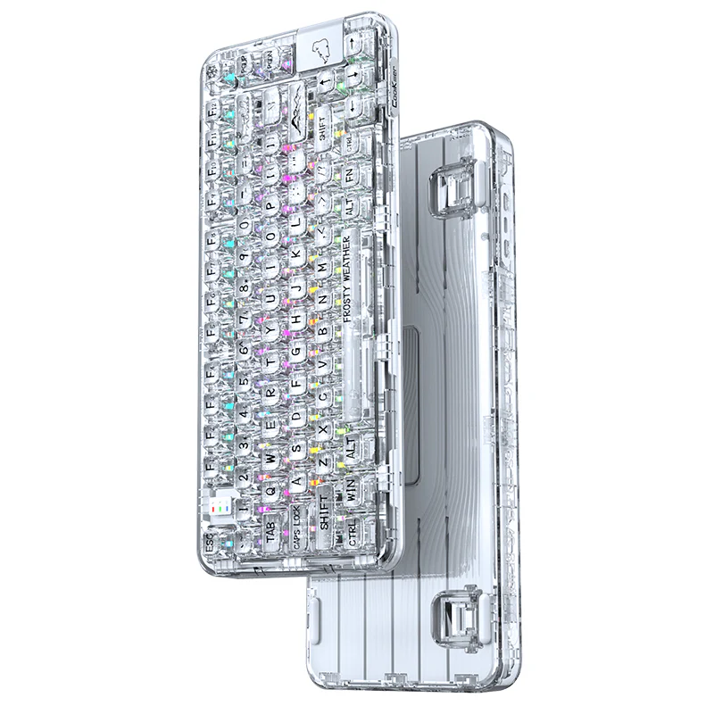 YUNZII CK75 Wireless Transparent Gasket Mechanical Keyboard-Polar Bear - Image 2