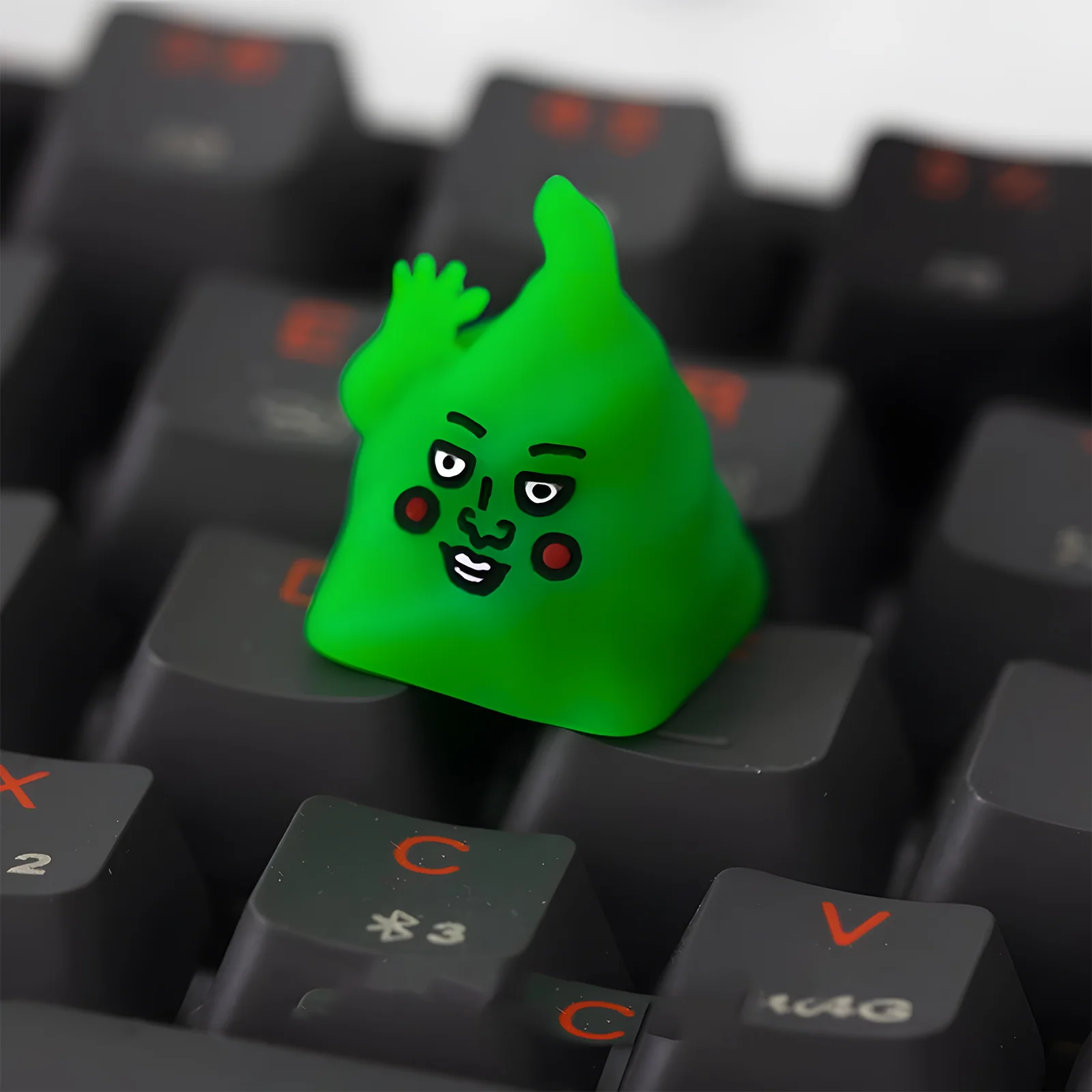 Green Face Artisan Keycap - Image 3