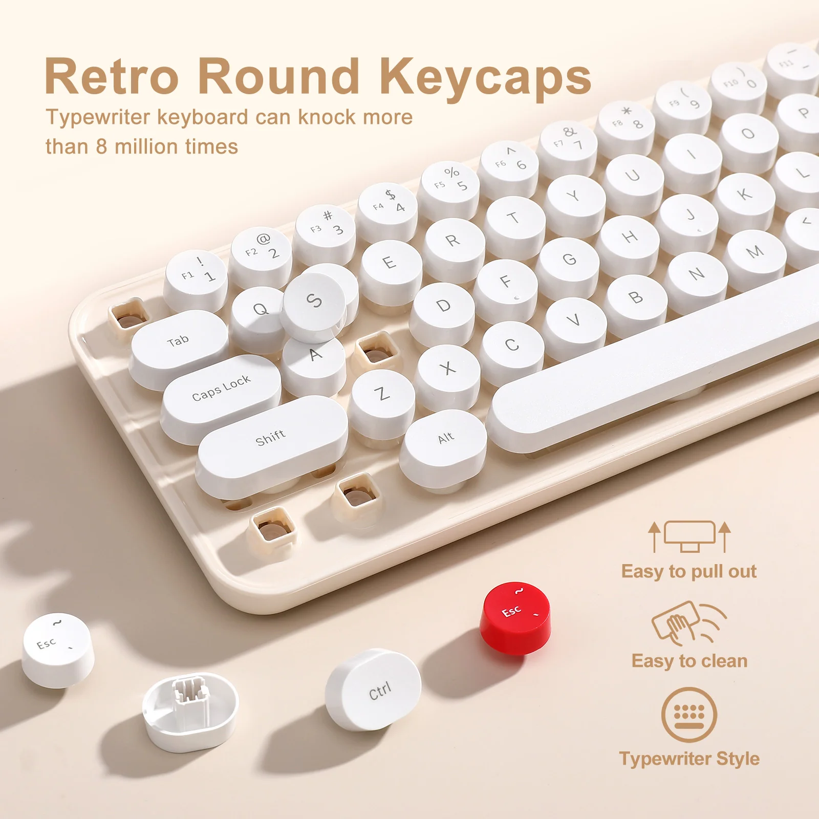 MIKIBY i68 Wireless Membrane Keyboard and Mouse Set - Image 4