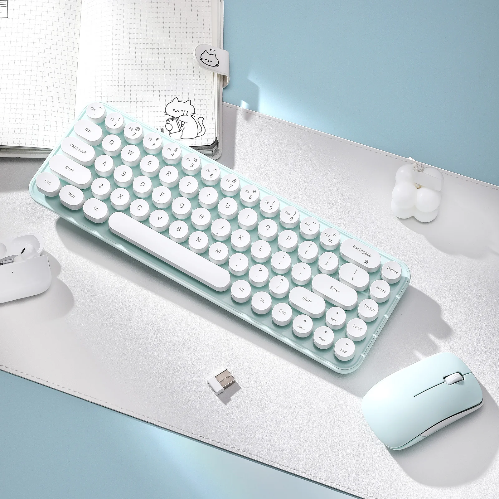 MIKIBY i68 Wireless Membrane Keyboard and Mouse Set - Image 8