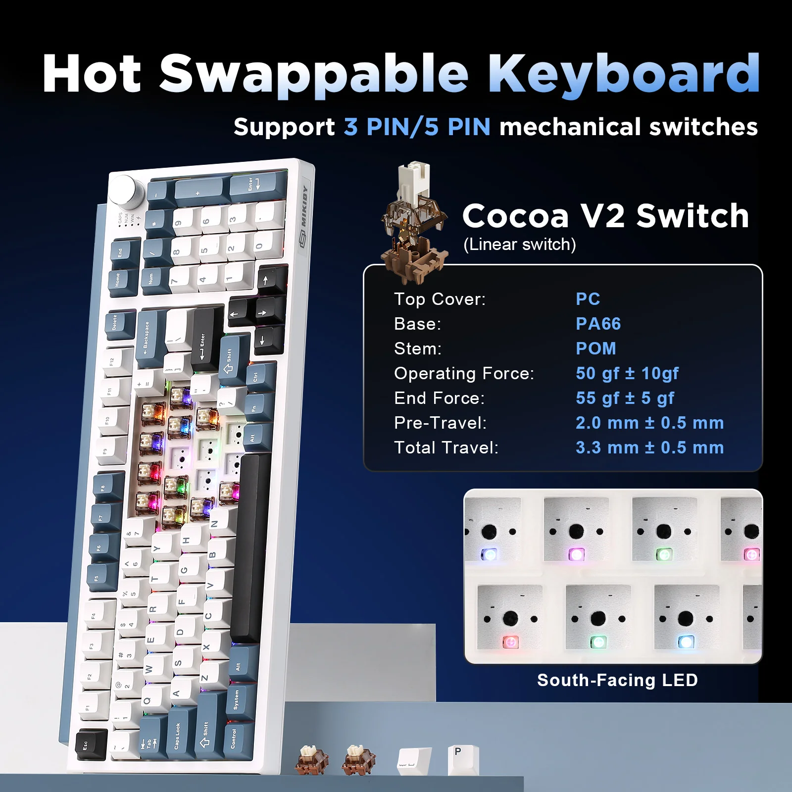 MIKIBY K98 Full-Size Wireless Mechanical Keyboard - Image 7