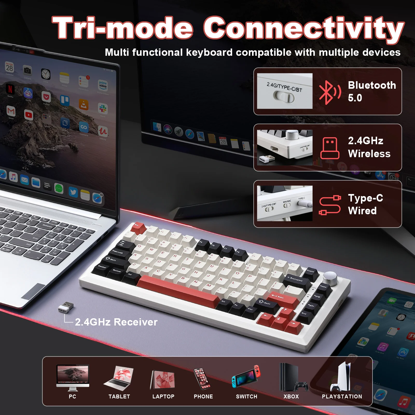 MIKIBY Y75 Wireless Mechanical Keyboard - Image 6