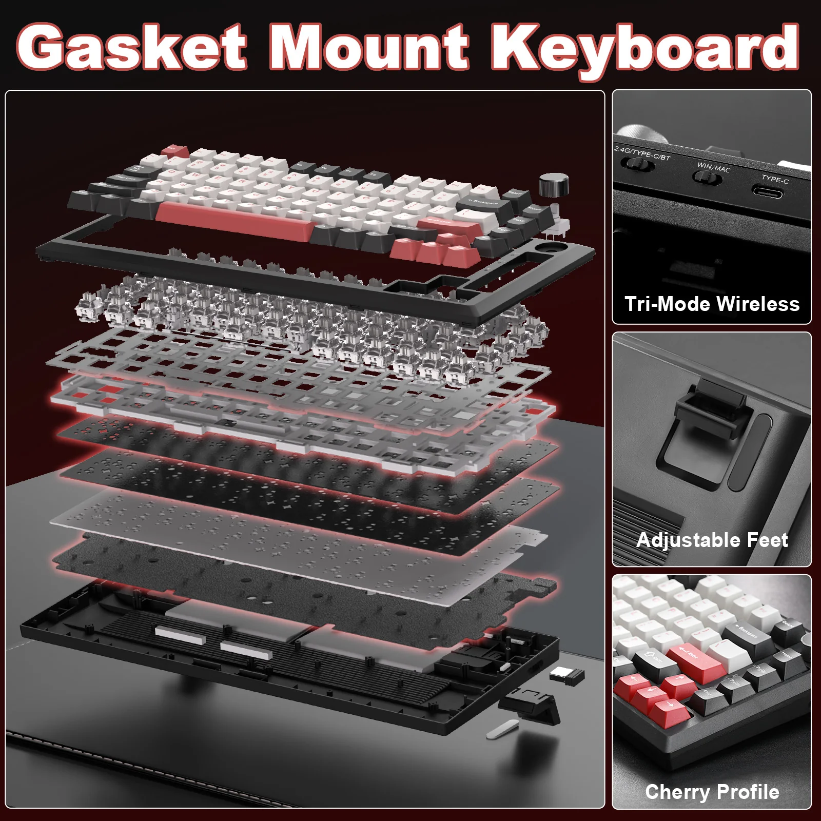 MIKIBY Y75 Wireless Mechanical Keyboard - Image 9
