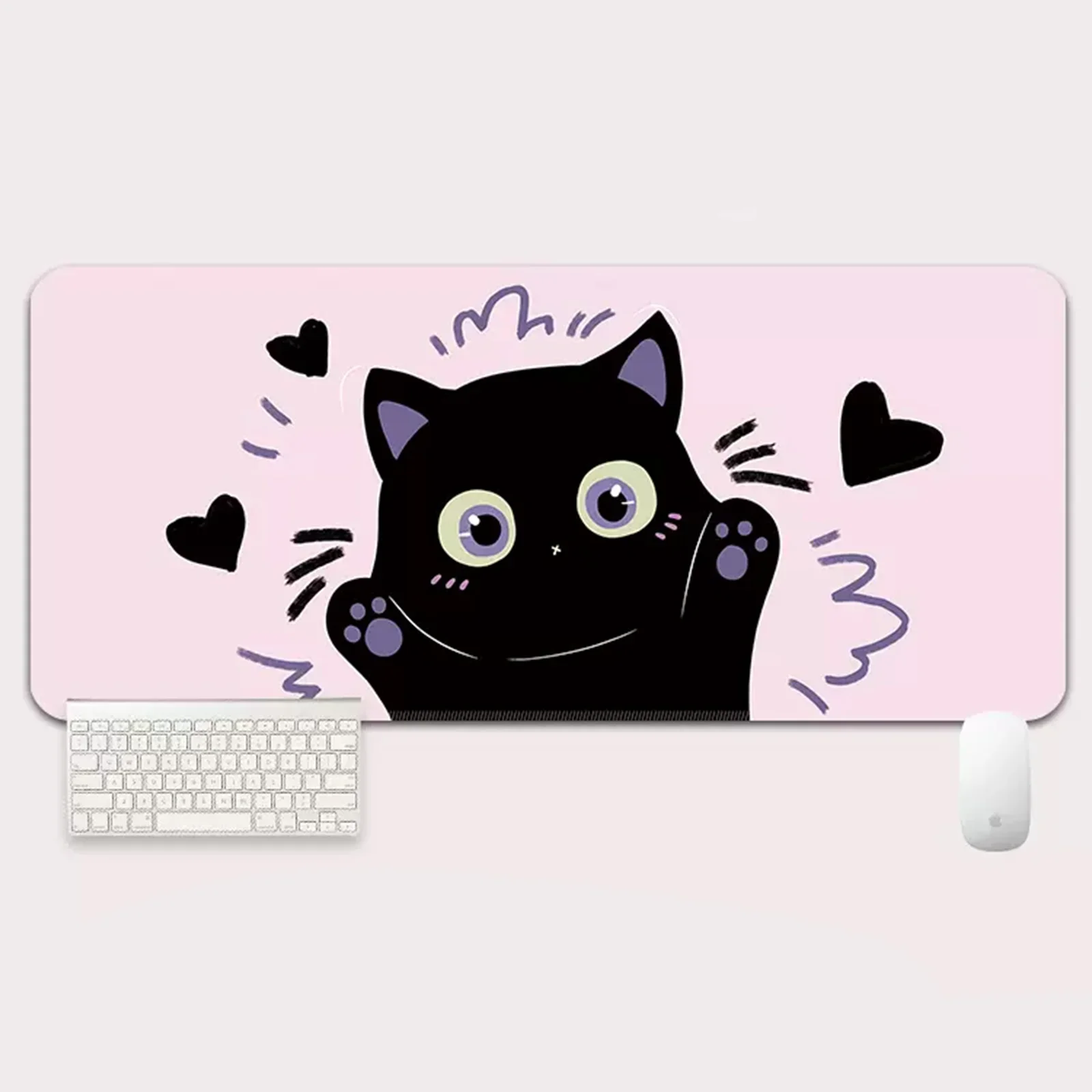 YUZNII Oversized Cartoon Kitten Mouse Mat Desk Pad - Image 19