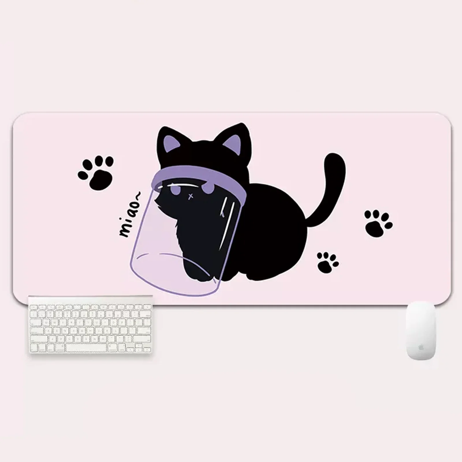 YUZNII Oversized Cartoon Kitten Mouse Mat Desk Pad - Image 22