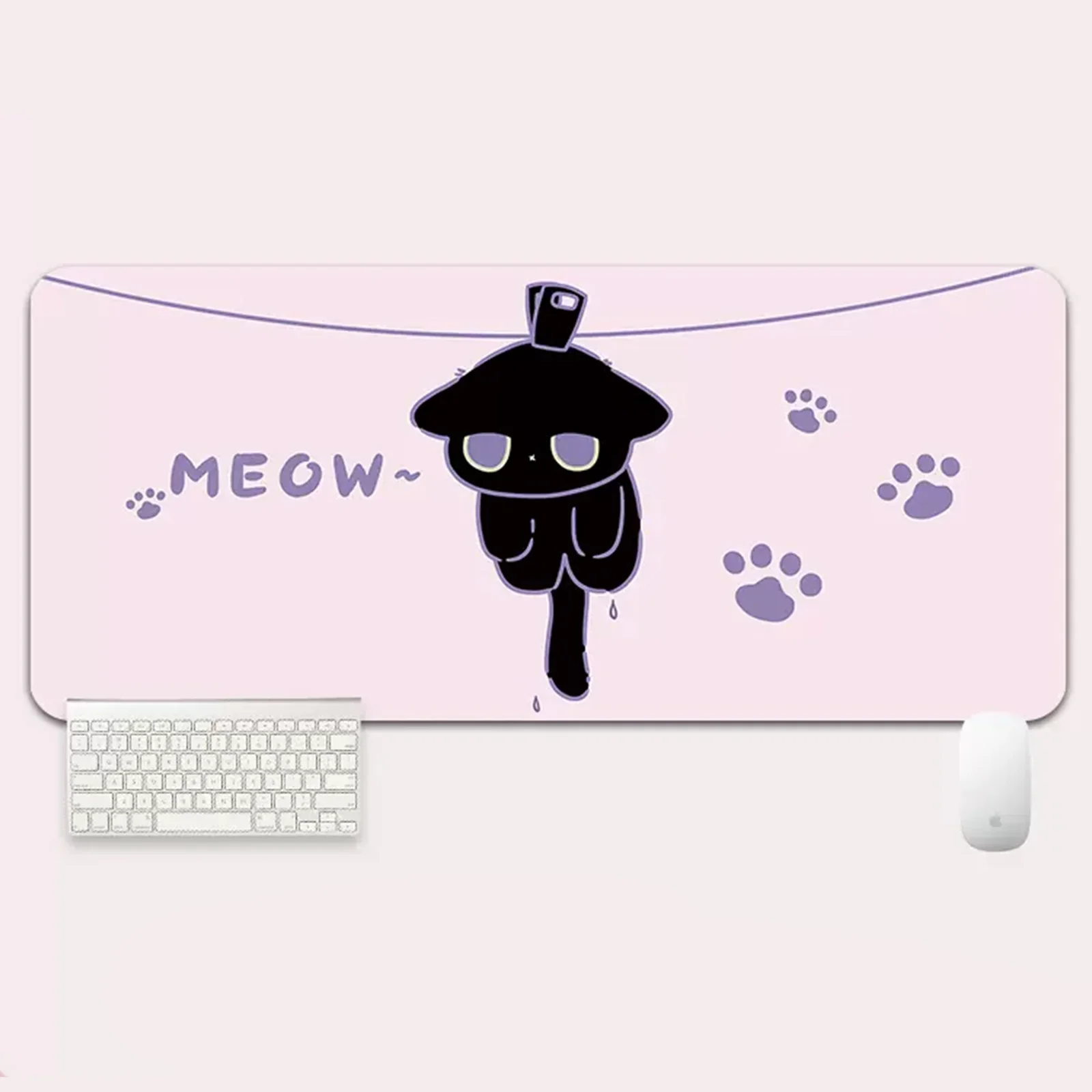 YUZNII Oversized Cartoon Kitten Mouse Mat Desk Pad - Image 3