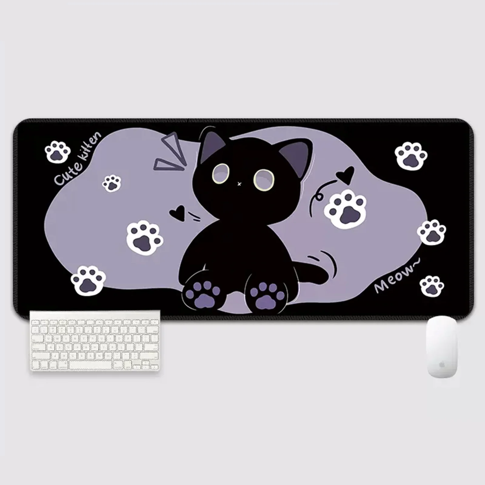 YUZNII Oversized Cartoon Kitten Mouse Mat Desk Pad - Image 8