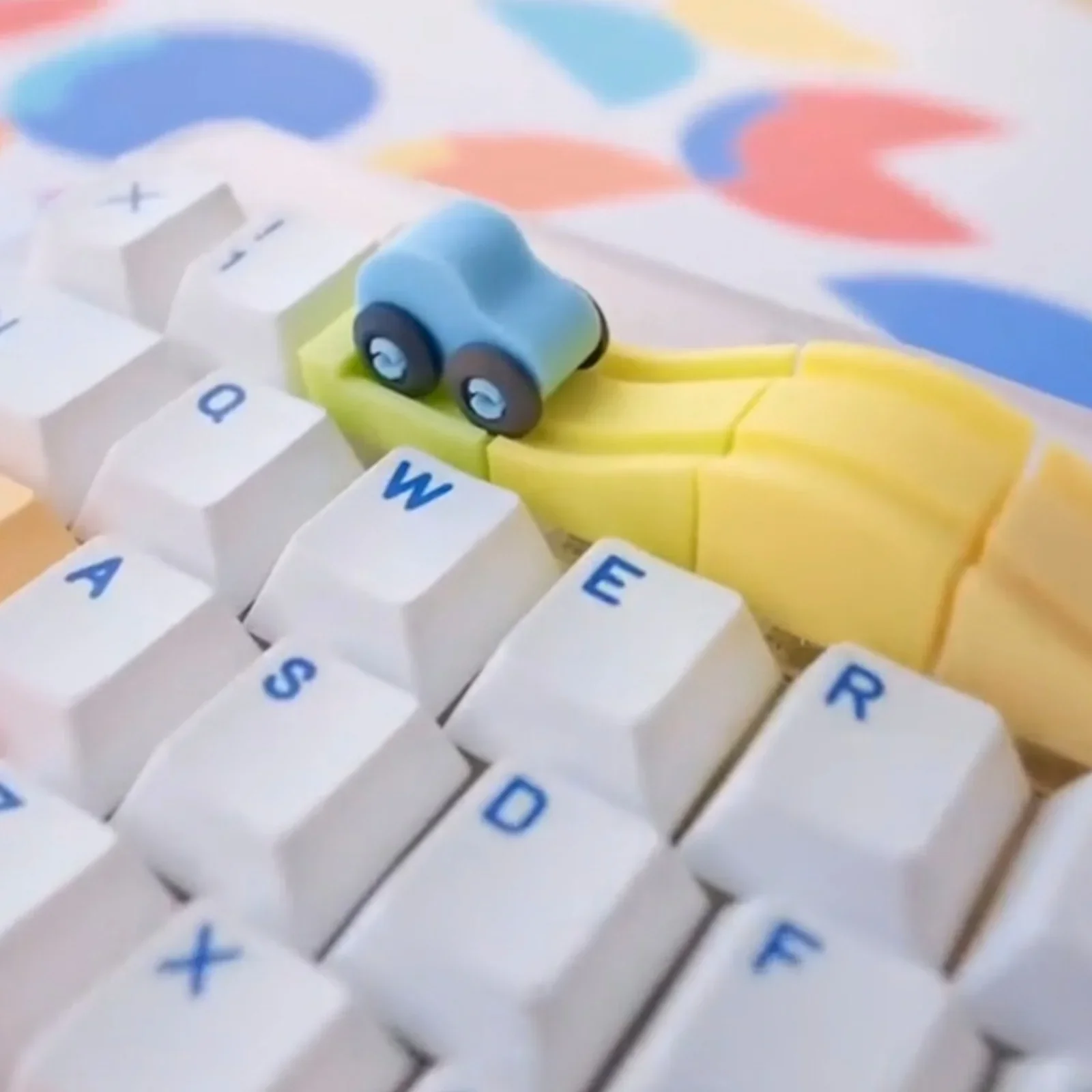 Rainbow Roller Coaster Artisan Keycap - Image 2