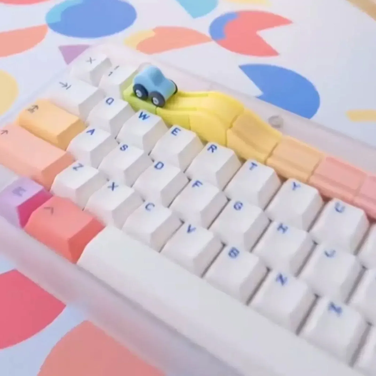 Rainbow Roller Coaster Artisan Keycap - Image 5