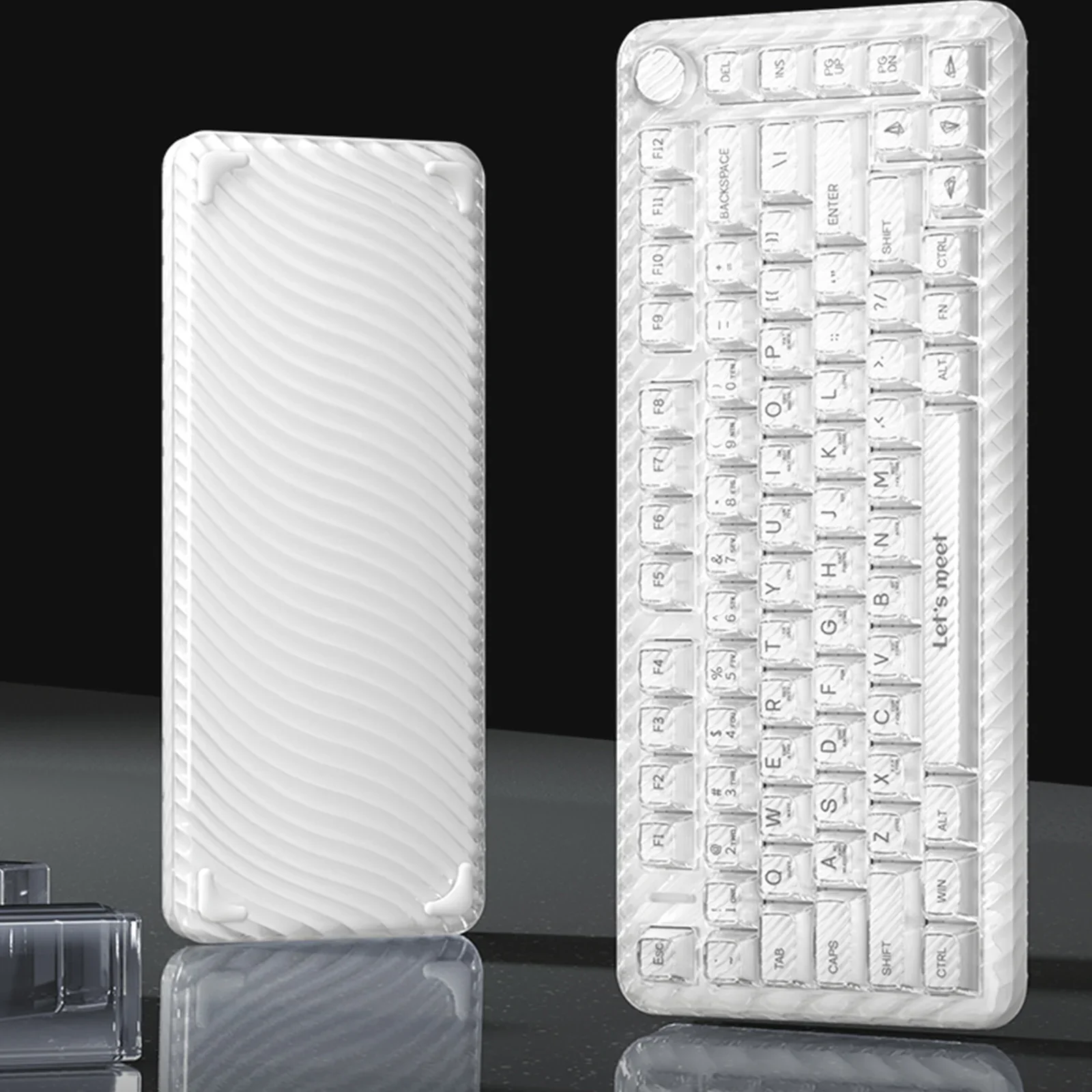 RX S75 Crystal White Tri-mode mechanical keyboard - Image 5