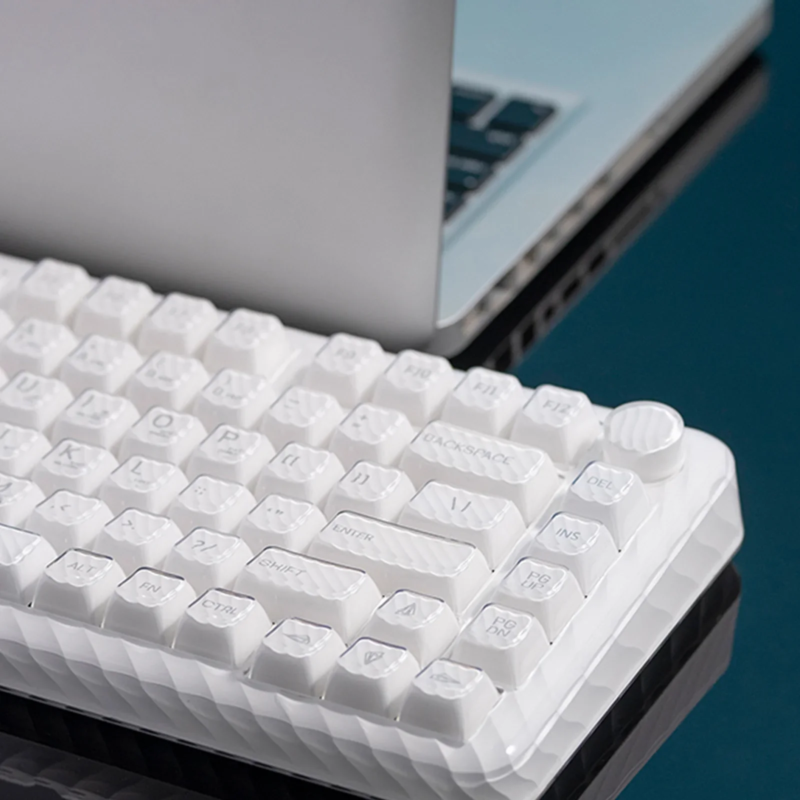 RX S75 Crystal White Tri-mode mechanical keyboard - Image 7