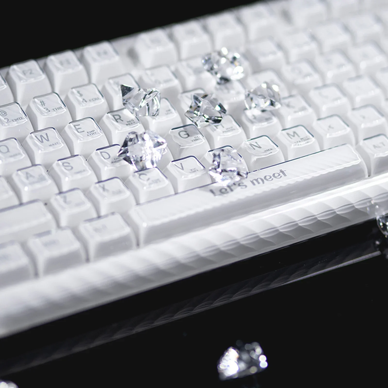 RX S75 Crystal White Tri-mode mechanical keyboard - Image 8