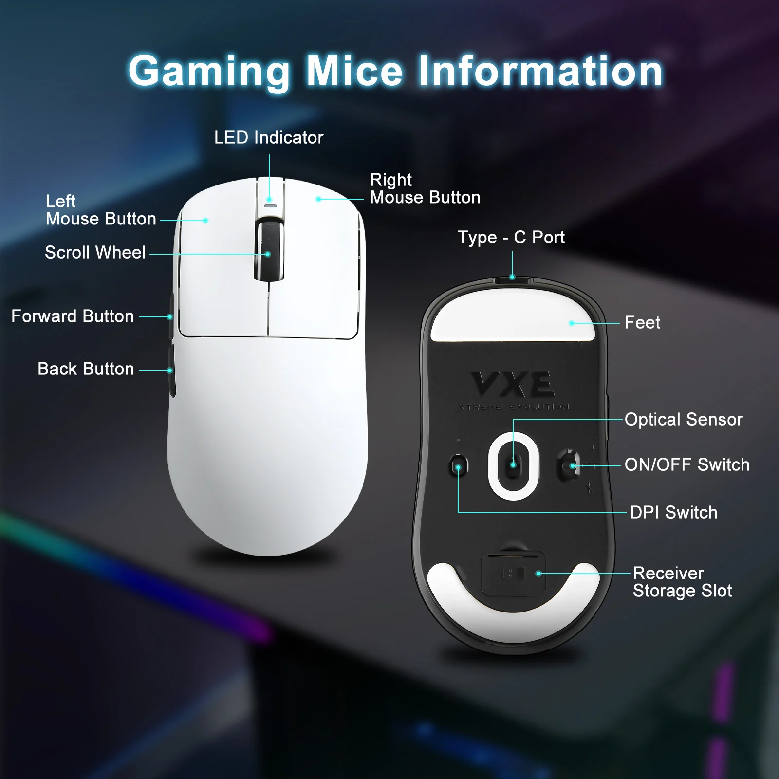VXE R1 SE+ Tri-Mode Wireless Gaming Mouse - Image 5