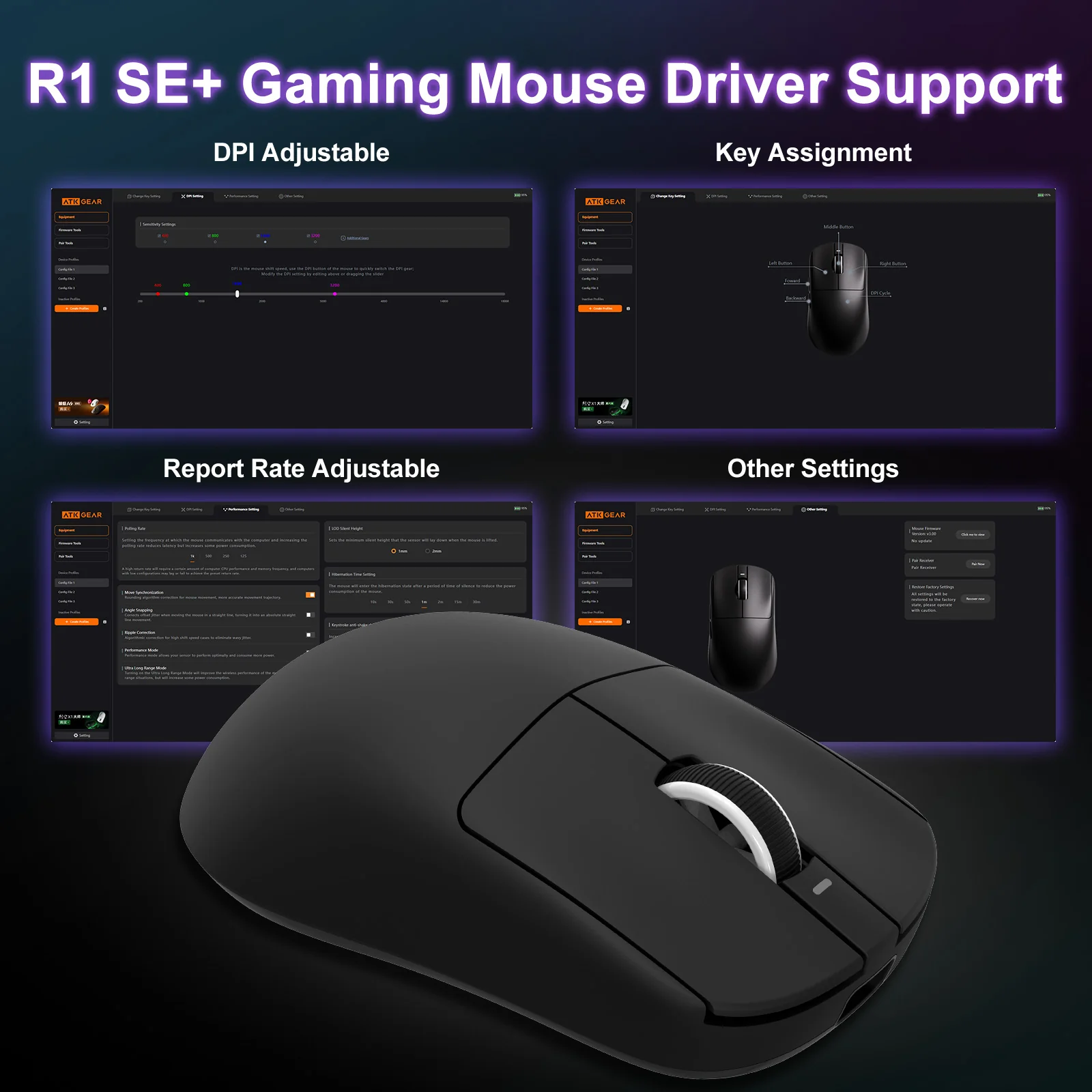 VXE R1 SE+ Tri-Mode Wireless Gaming Mouse - Image 7