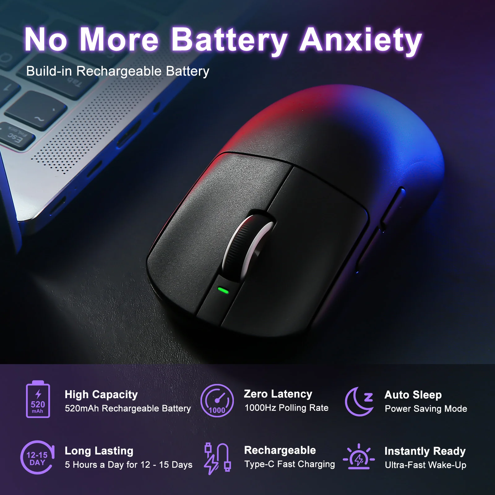 VXE R1 SE+ Tri-Mode Wireless Gaming Mouse - Image 9