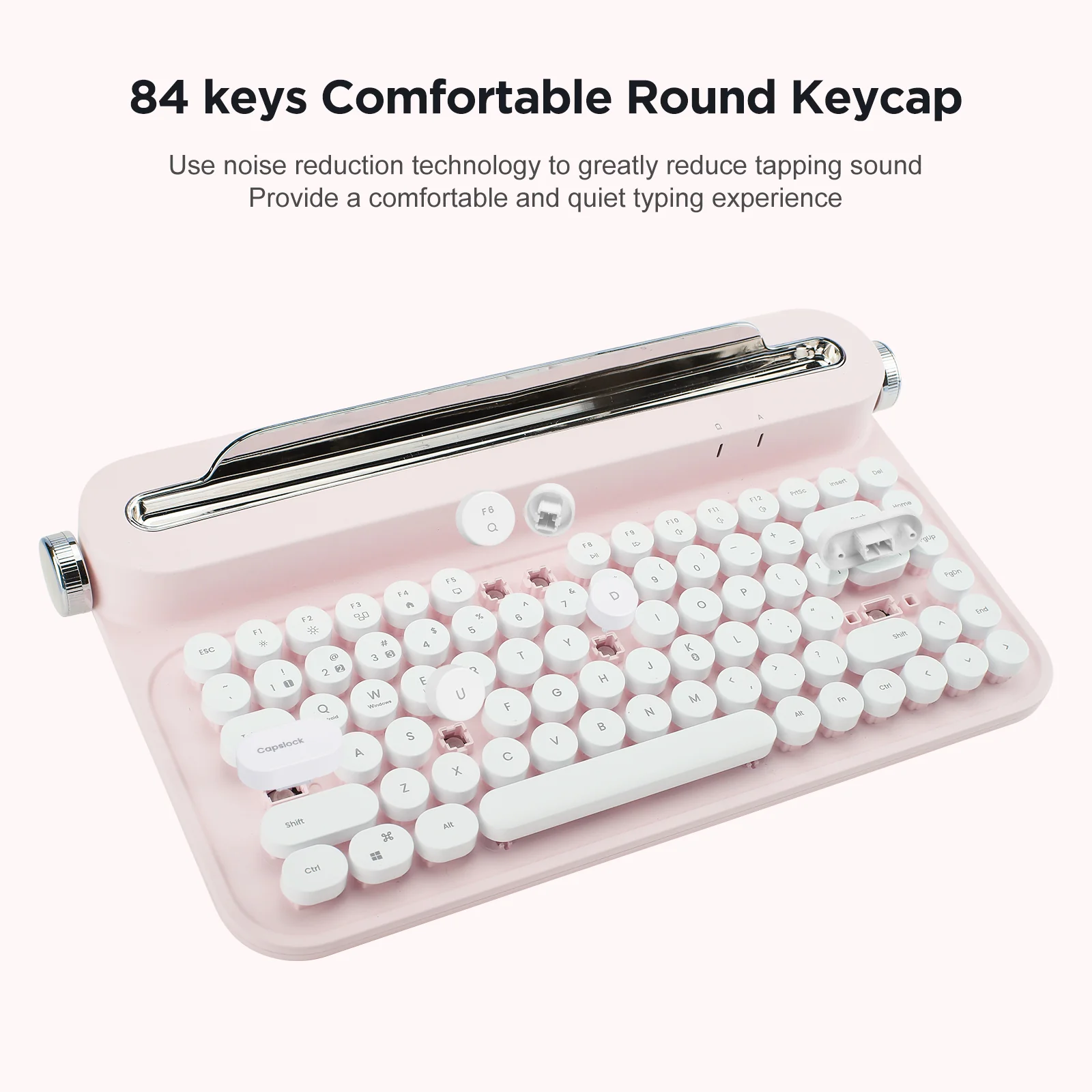 YUNZII ACTTO B305 Wireless Keyboard - Baby Pink - Image 5