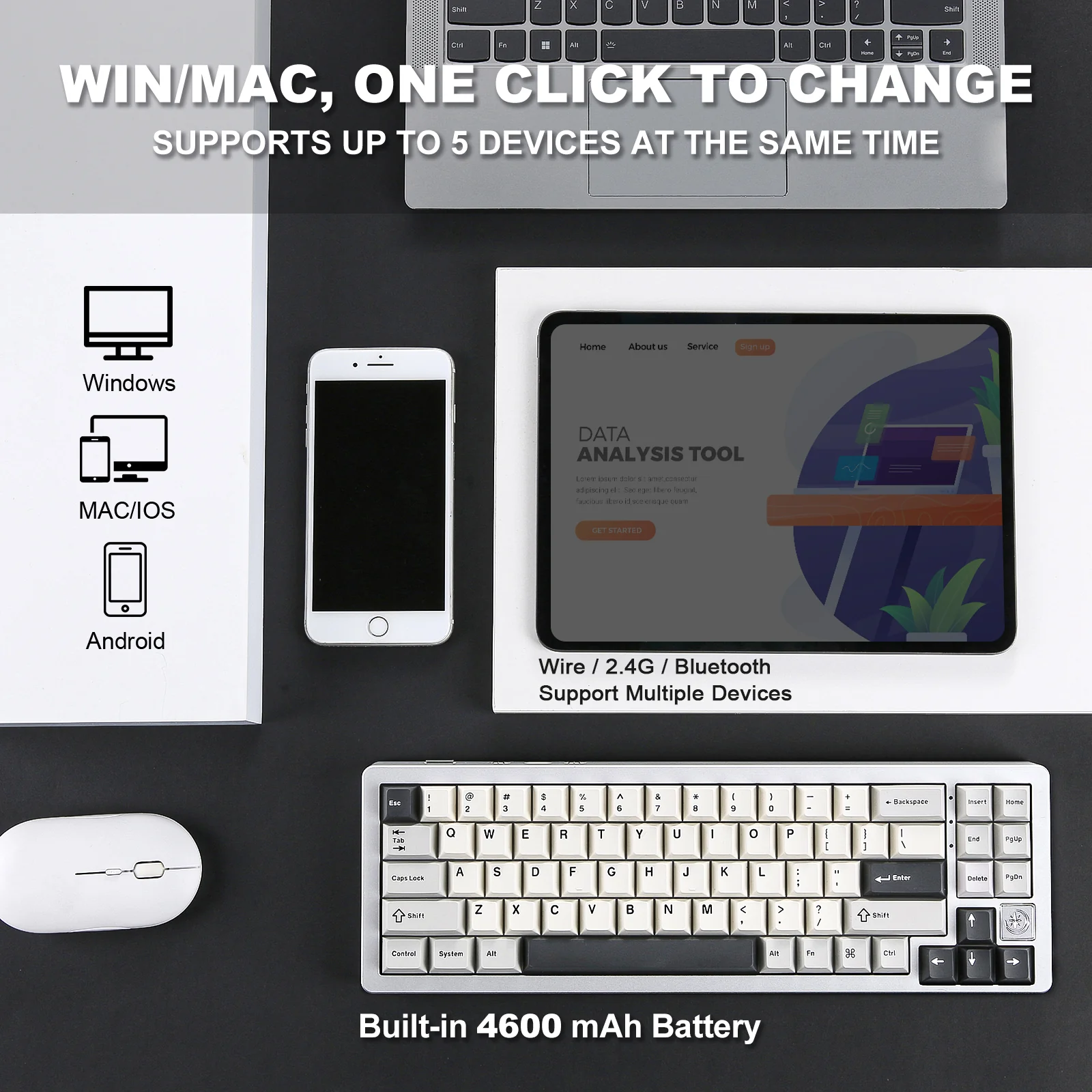 YUNZII AL71 Full Aluminum Mechanical Keyboard - Image 12
