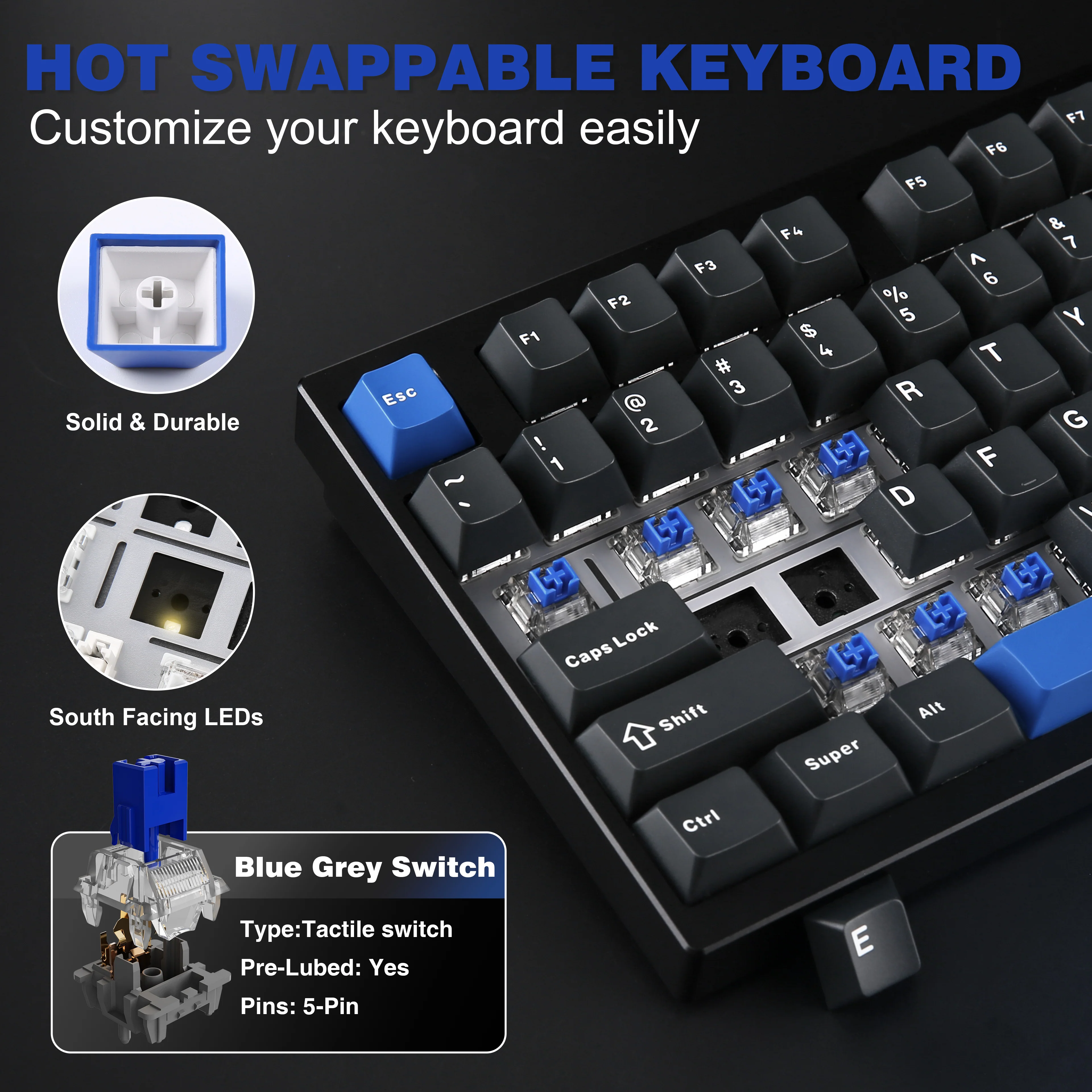 YUNZII AL75 CNC Aluminum Wireless Mechanical Keyboard - Image 4