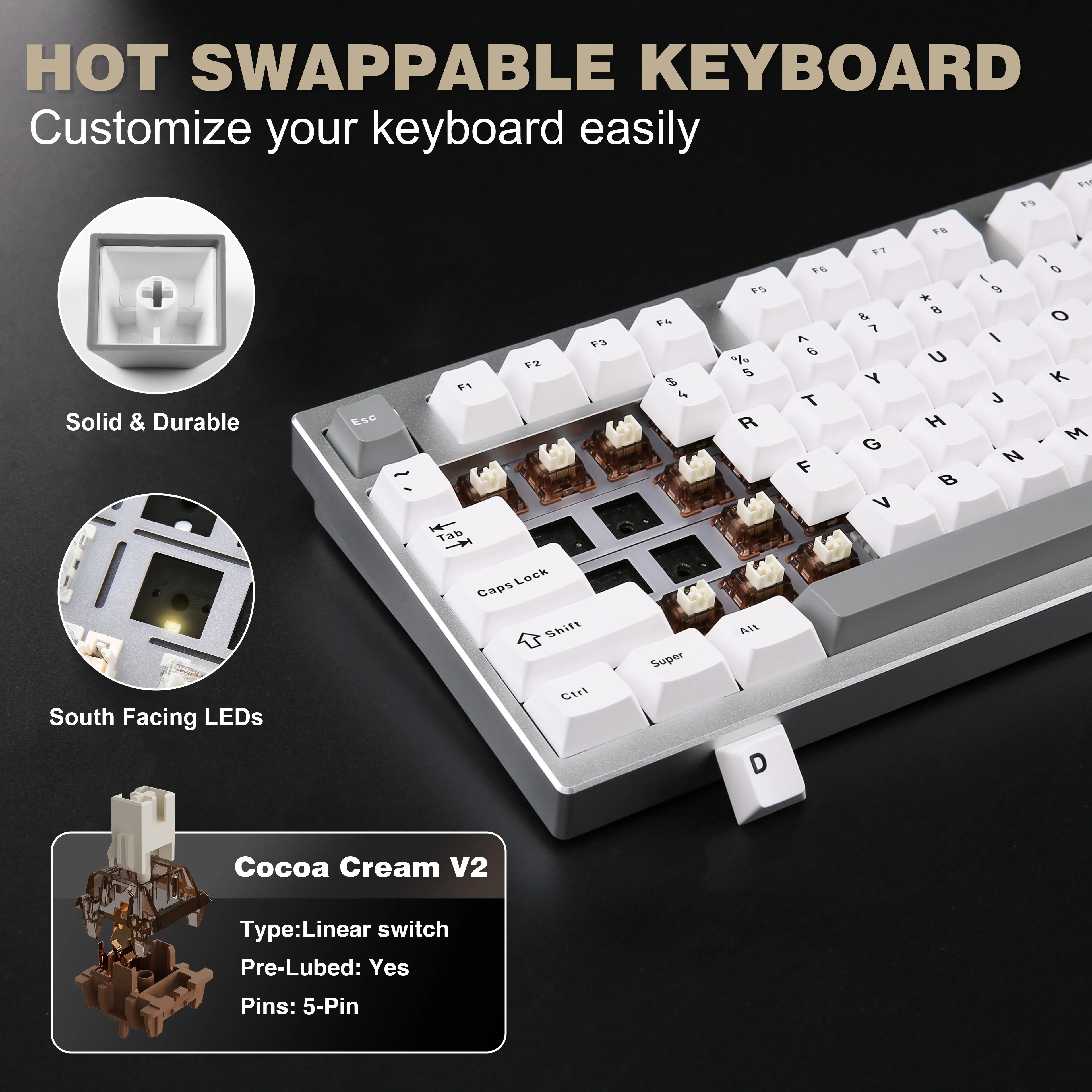 YUNZII AL75 CNC Aluminum Wireless Mechanical Keyboard - Image 5