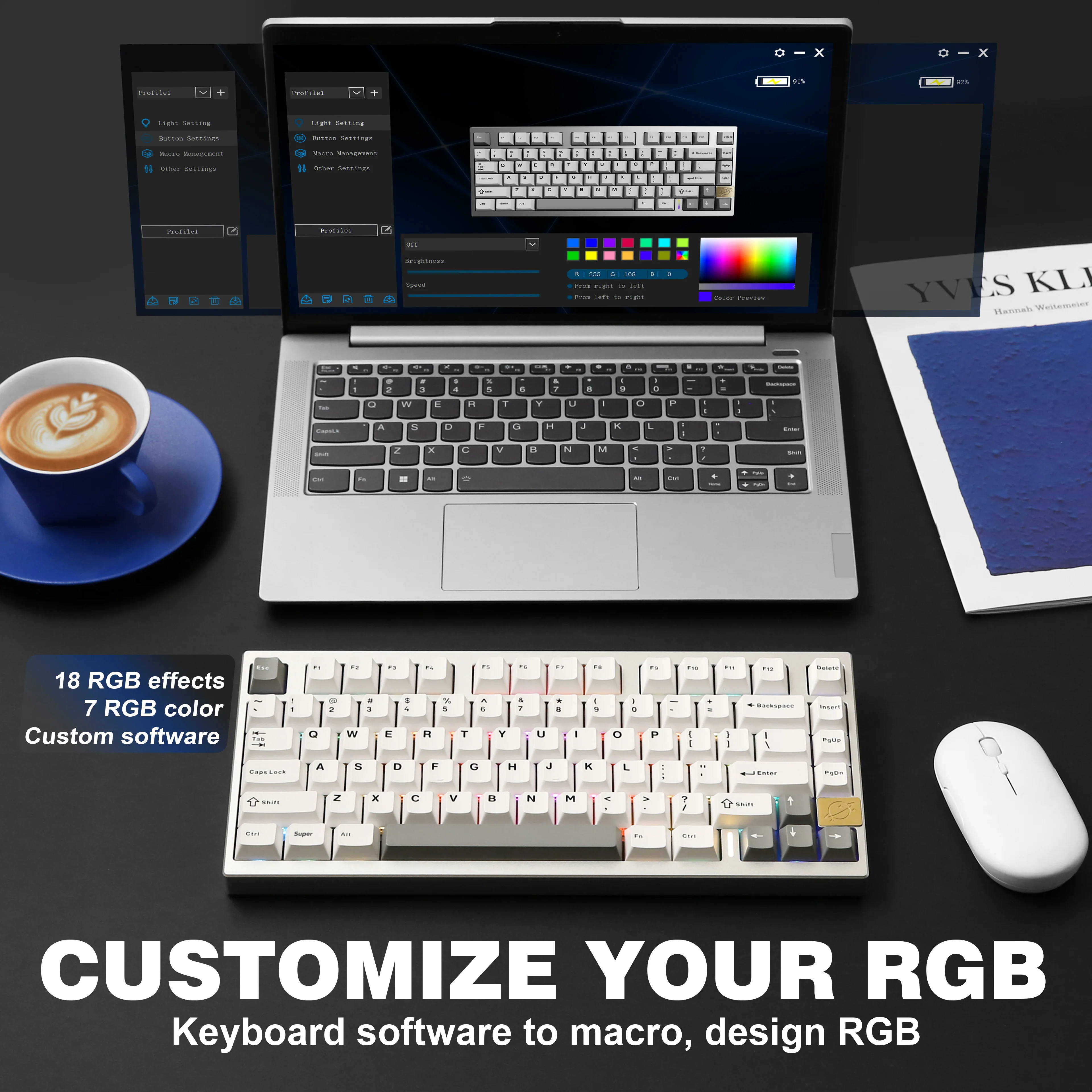 YUNZII AL75 CNC Aluminum Wireless Mechanical Keyboard - Image 7