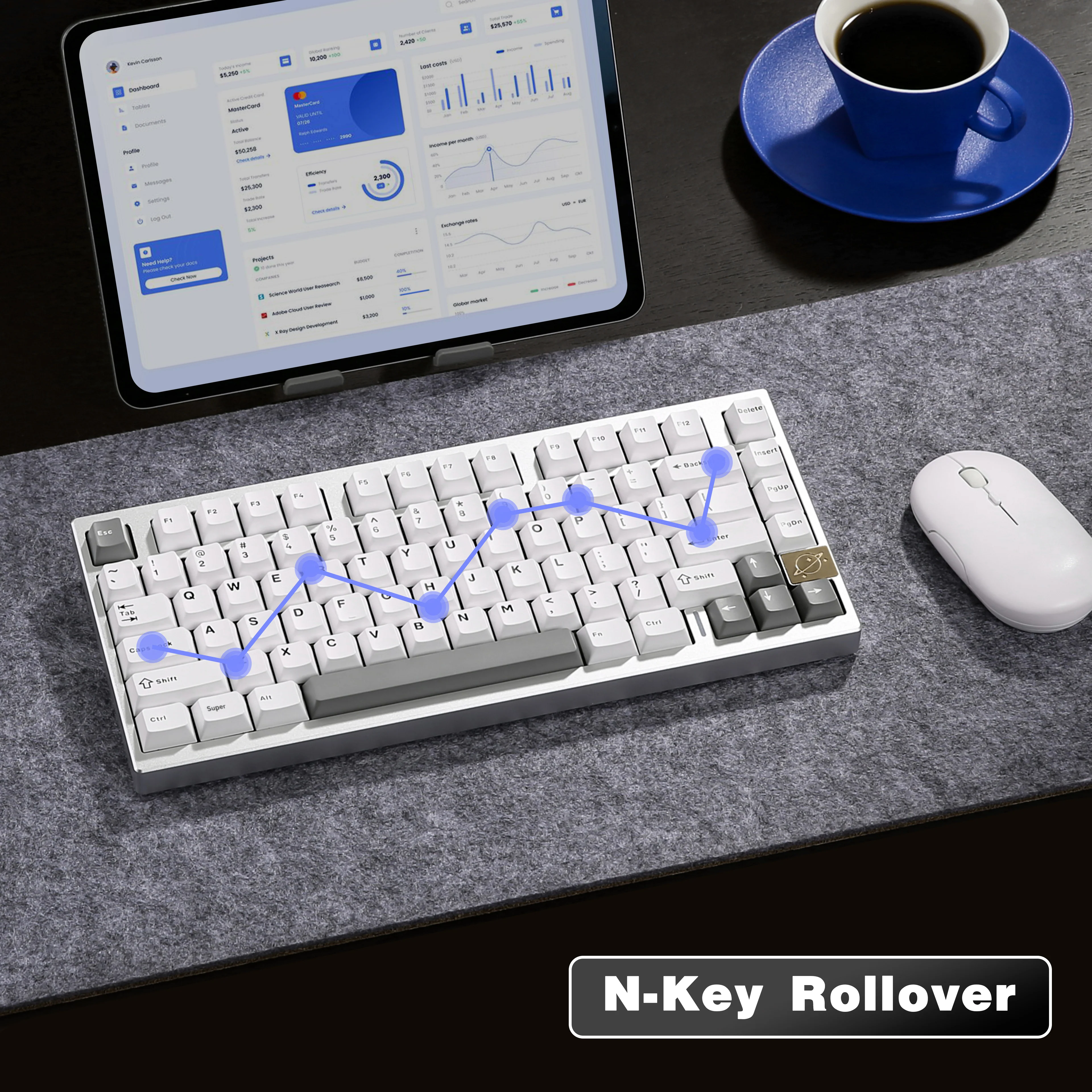 YUNZII AL75 CNC Aluminum Wireless Mechanical Keyboard - Image 9