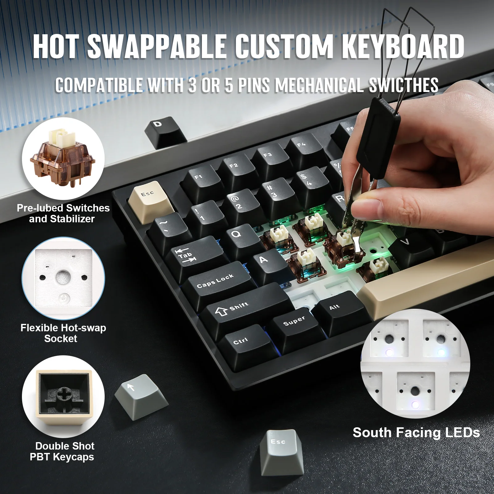 YUNZII AL75 PRO CNC Aluminum Wireless Mechanical Keyboard - Image 6