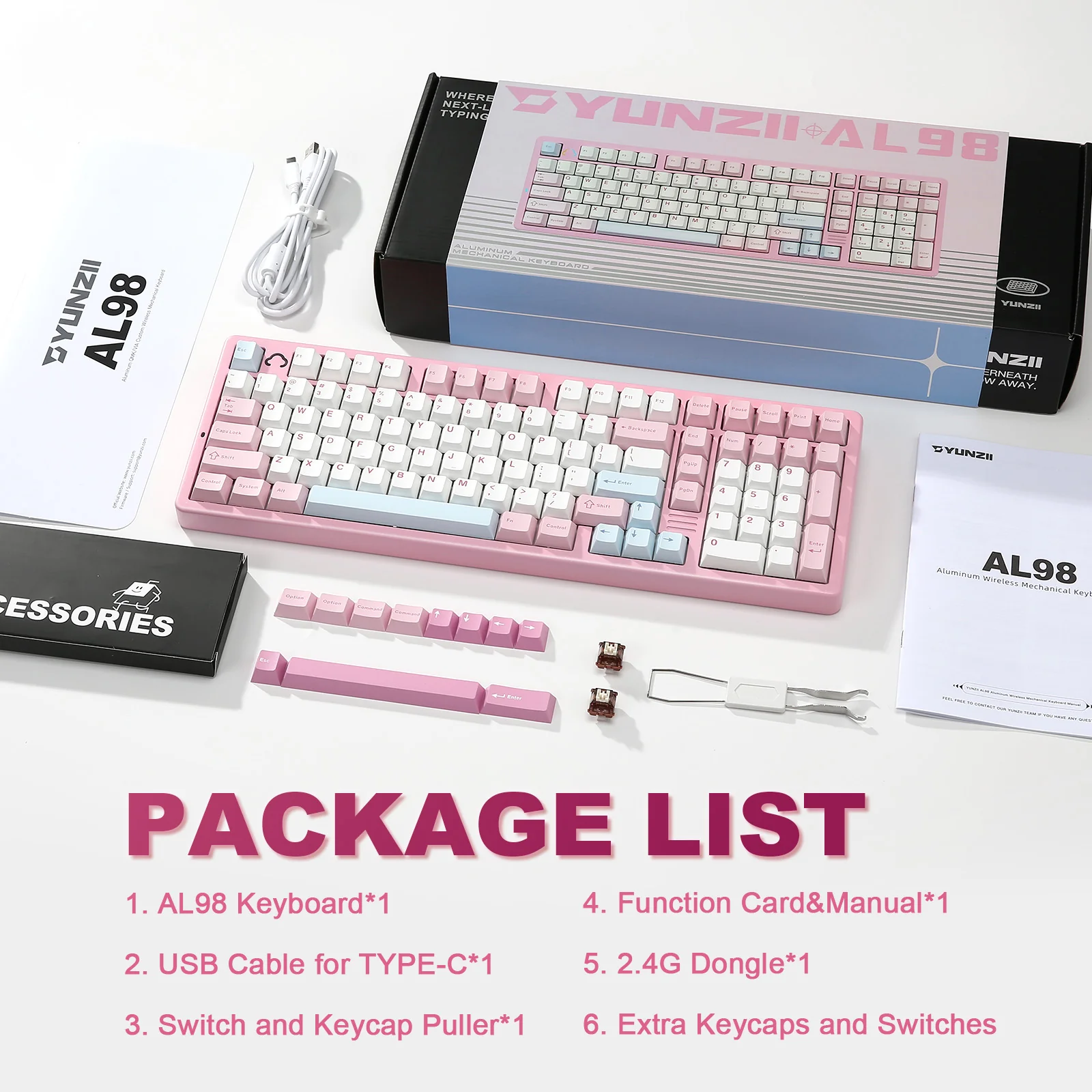 YUNZII AL98 QMK/VIA Full Aluminum Mechanical Gaming Keyboard - Image 10
