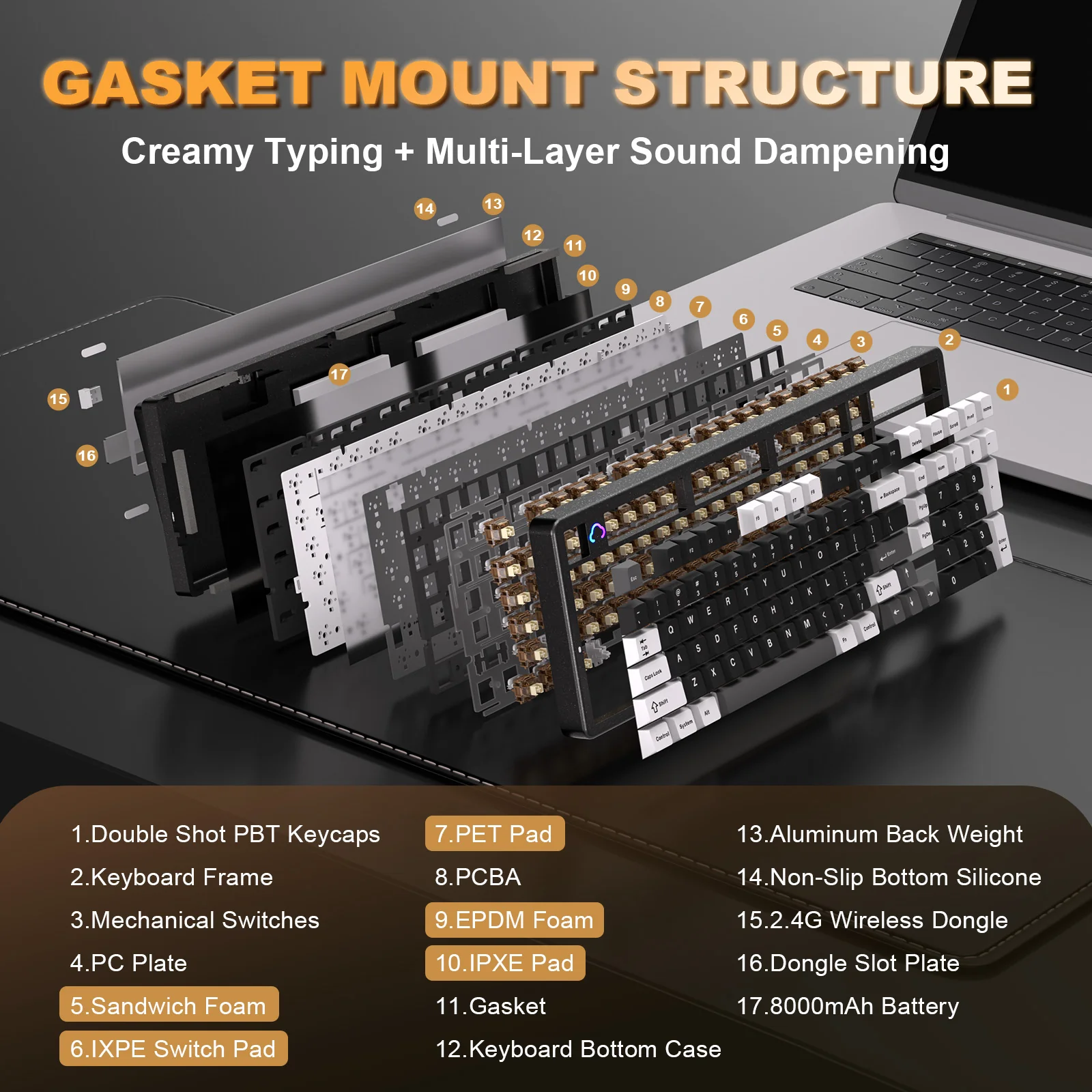YUNZII AL98 QMK/VIA Full Aluminum Mechanical Gaming Keyboard - Image 7