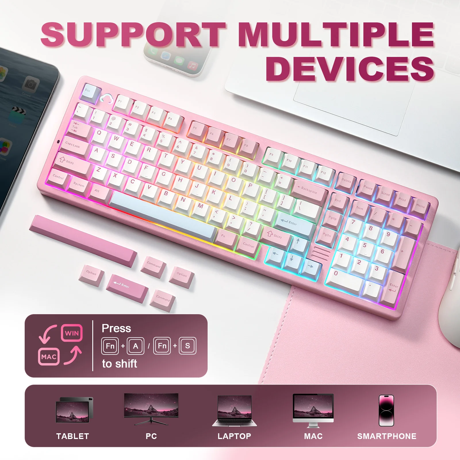 YUNZII AL98 QMK/VIA Full Aluminum Mechanical Gaming Keyboard - Image 9