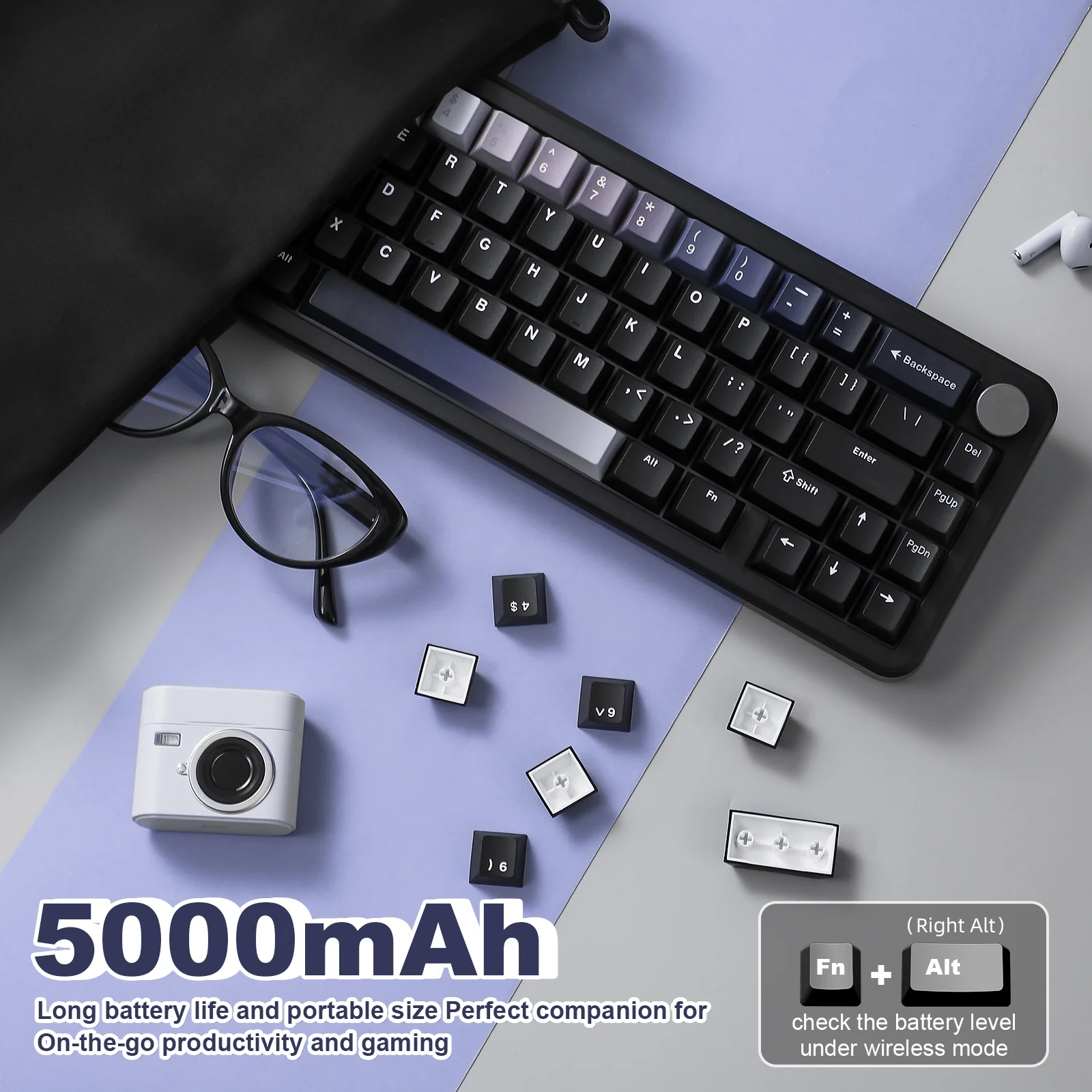 YUNZII B68 Wireless Mechanical Keyboard - Image 11