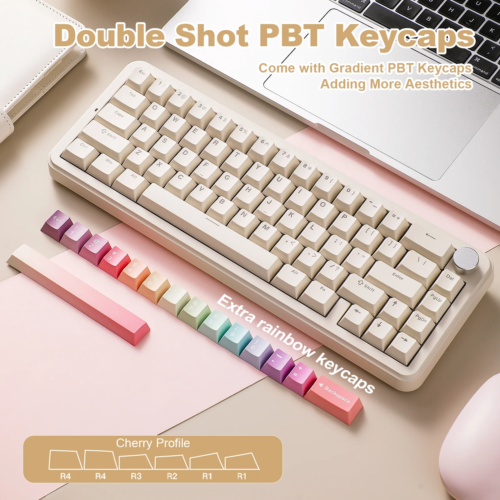 YUNZII B68 Wireless Mechanical Keyboard - Image 9
