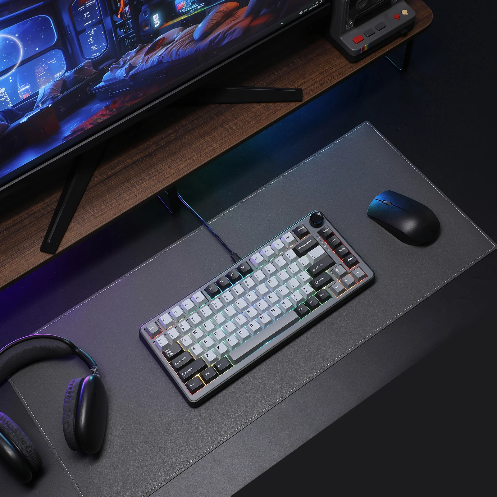 YUNZII B75 Pro Dark Gray Wireless Mechanical Keyboard - Image 7