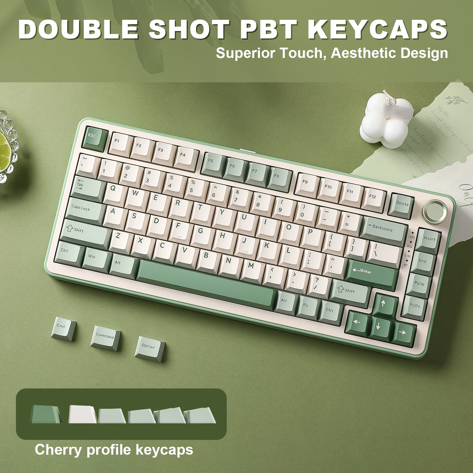 YUNZII B75 Pro Green Wireless Mechanical Keyboard - Image 10