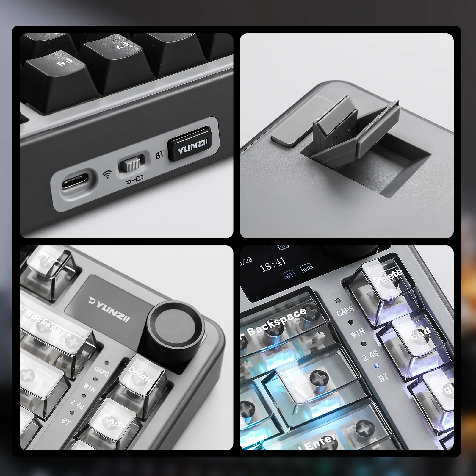 YUNZII B75 PRO MAX QMK/VIA Knob TFT Screen Wireless Mechanical Keyboard - Image 17
