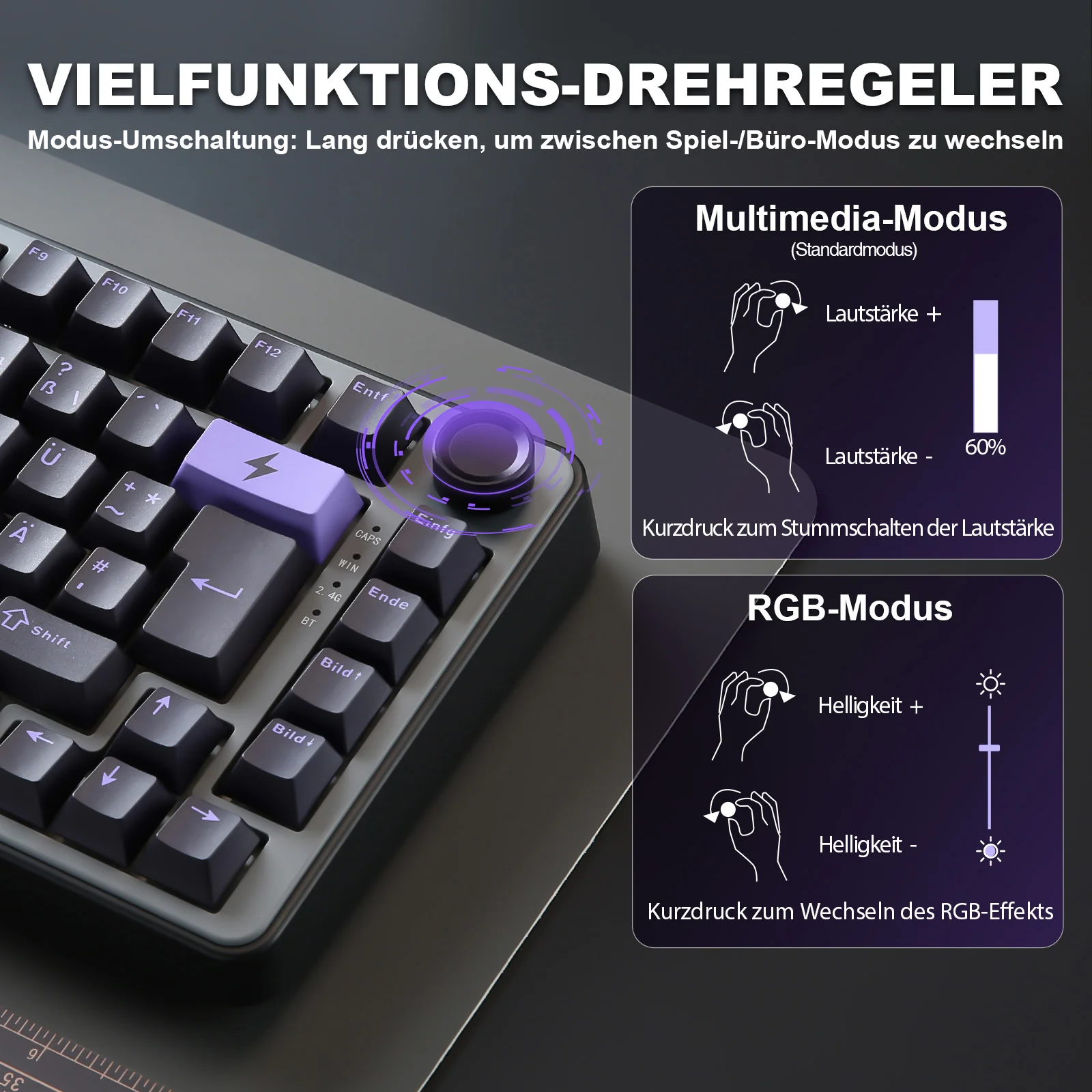 YUNZII B75 Pro Wireless Mechanical Keyboard - ISO Layout - Image 10