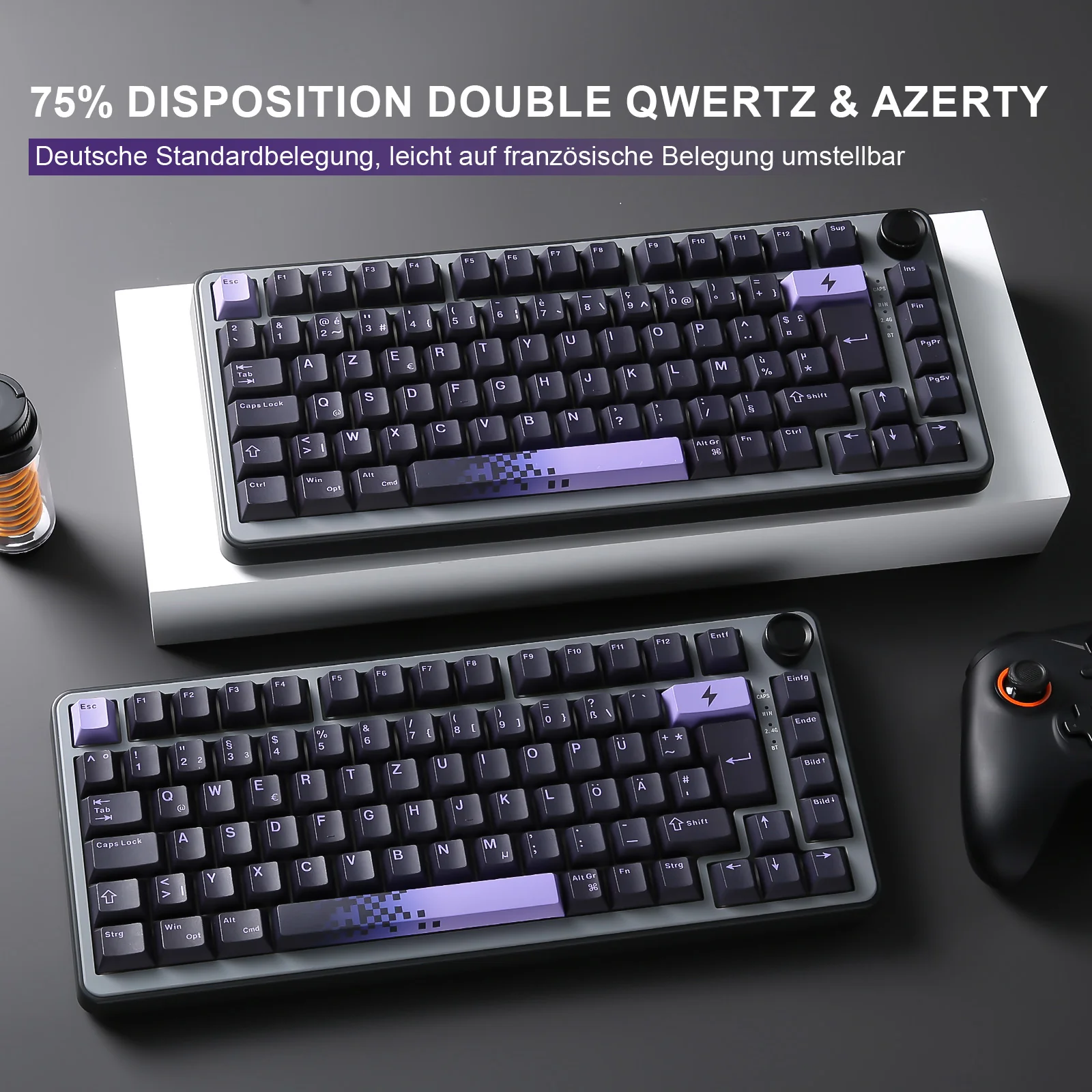 YUNZII B75 Pro Wireless Mechanical Keyboard - ISO Layout - Image 12
