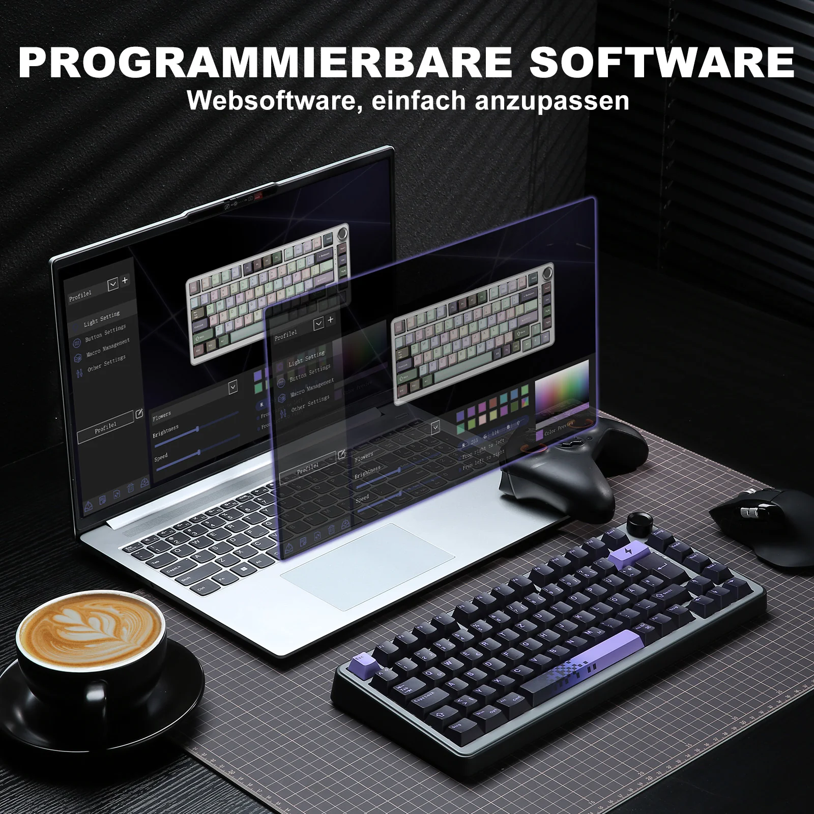 YUNZII B75 Pro Wireless Mechanical Keyboard - ISO Layout - Image 9
