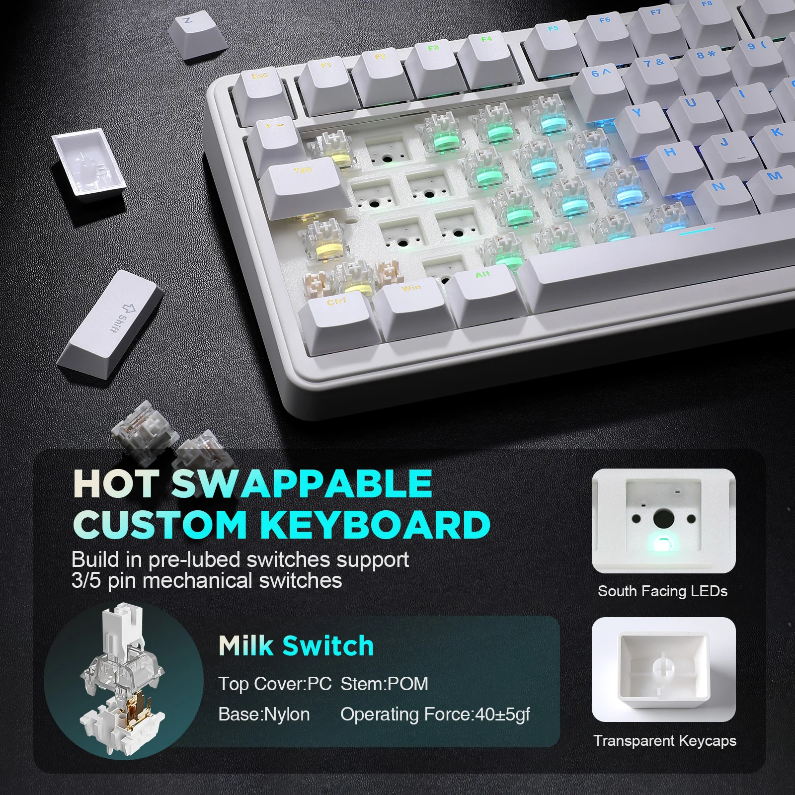 YUNZII B75 Wired RGB Mechanical Keyboard - Image 6