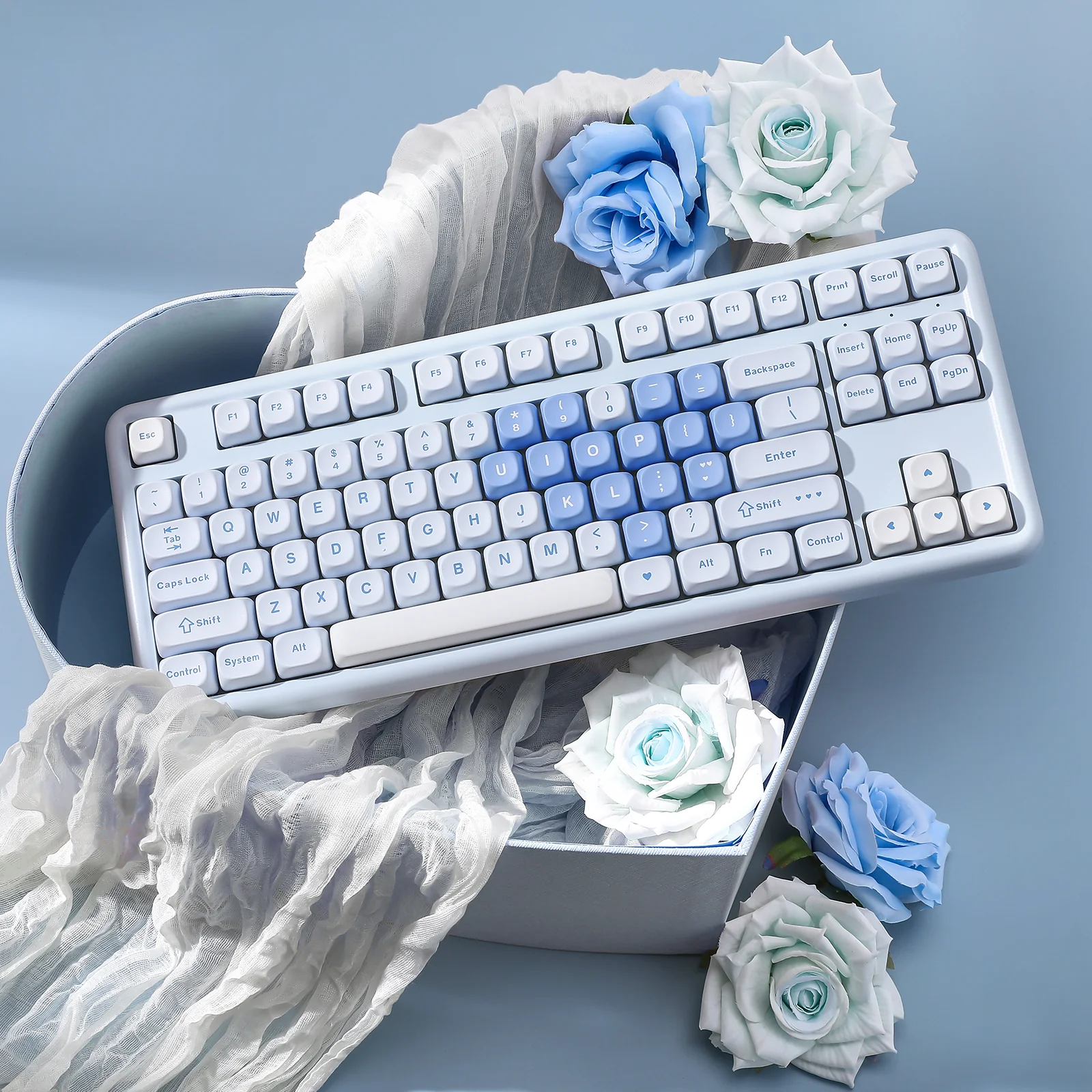YUNZII B87 Blue Heart QMK/VIA Custom Mechanical Keyboard - Image 13