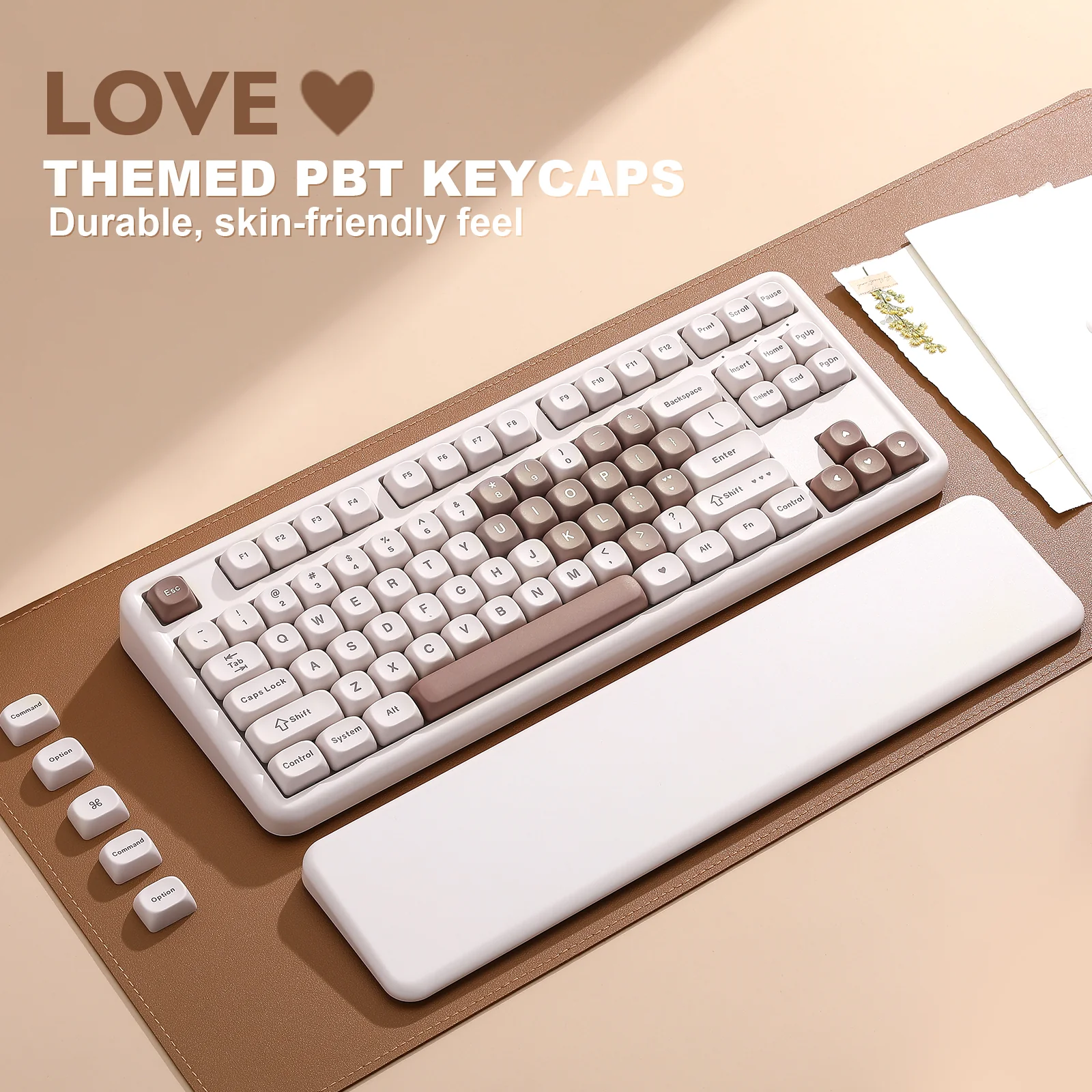 YUNZII B87 Brown Heart QMK/VIA Custom Mechanical Keyboard - Image 11