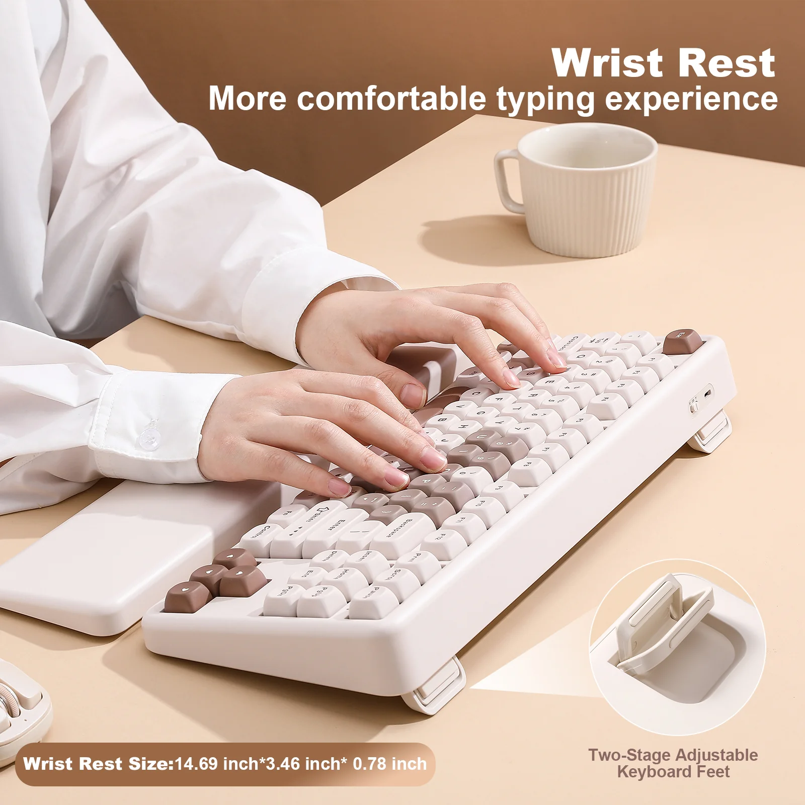 YUNZII B87 Brown Heart QMK/VIA Custom Mechanical Keyboard - Image 12