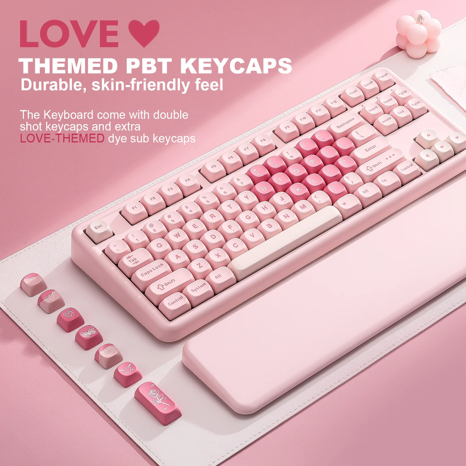 YUNZII B87 Pink QMK/VIA Custom Mechanical Keyboard - Image 11