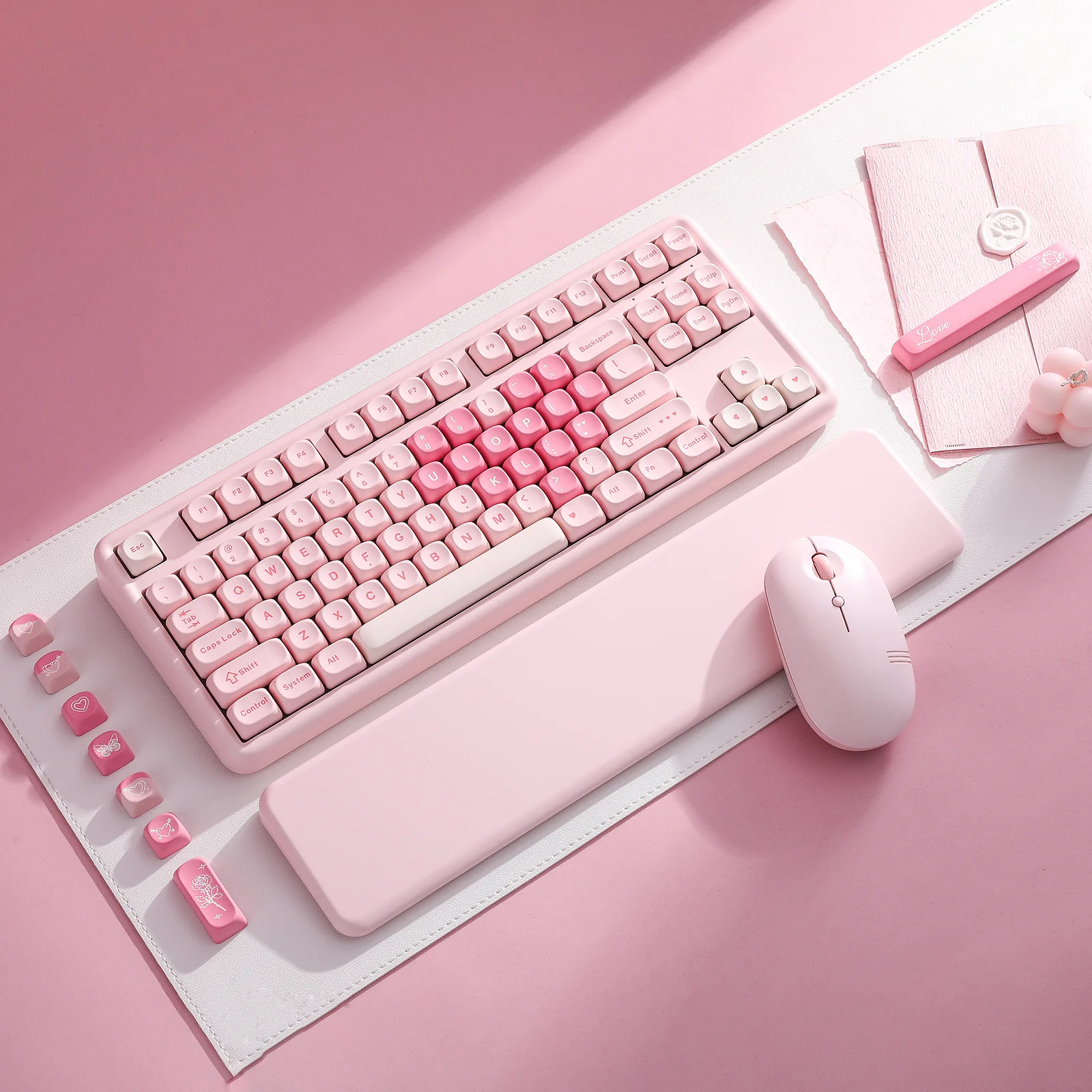 YUNZII B87 Pink QMK/VIA Custom Mechanical Keyboard - Image 13
