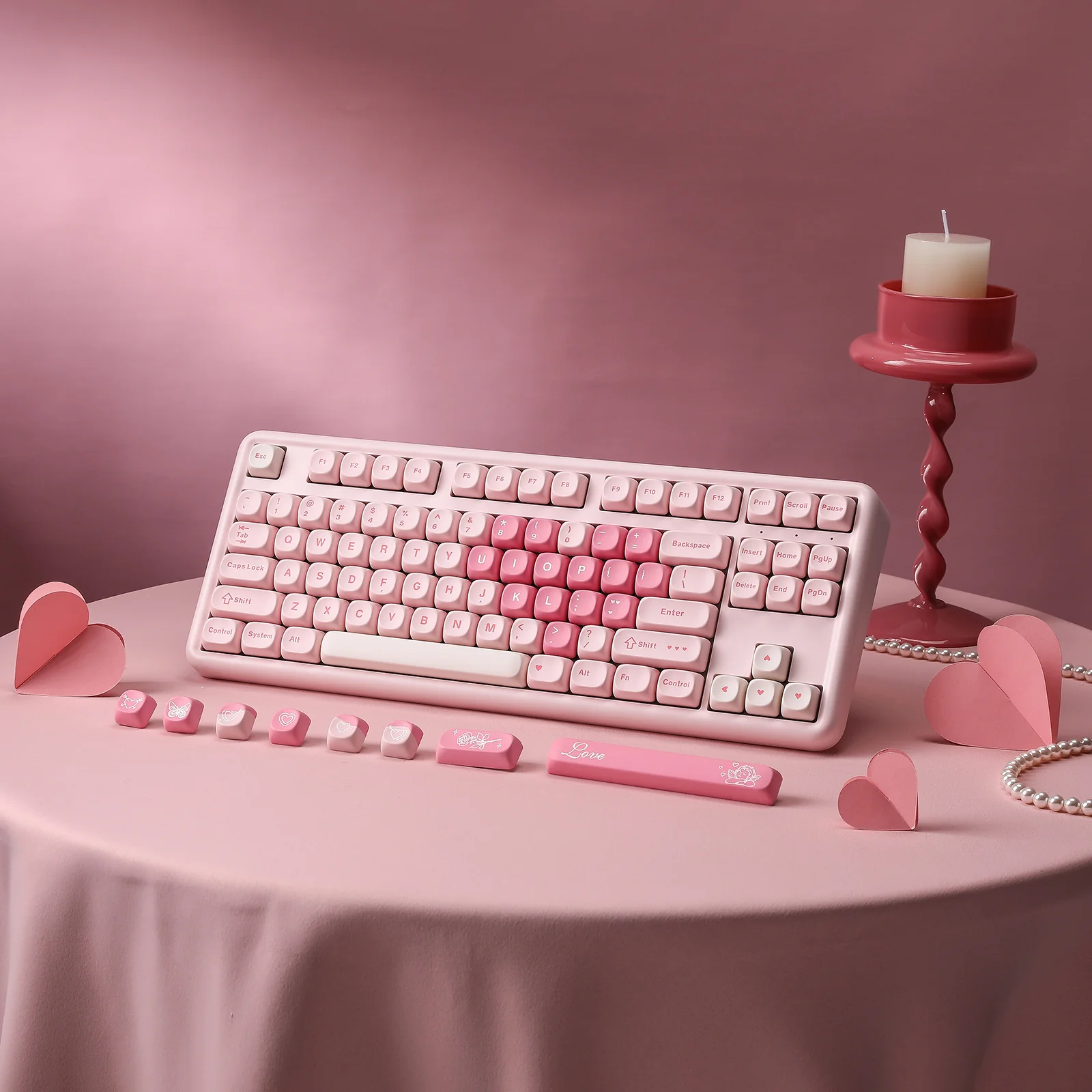 YUNZII B87 Pink QMK/VIA Custom Mechanical Keyboard - Image 14