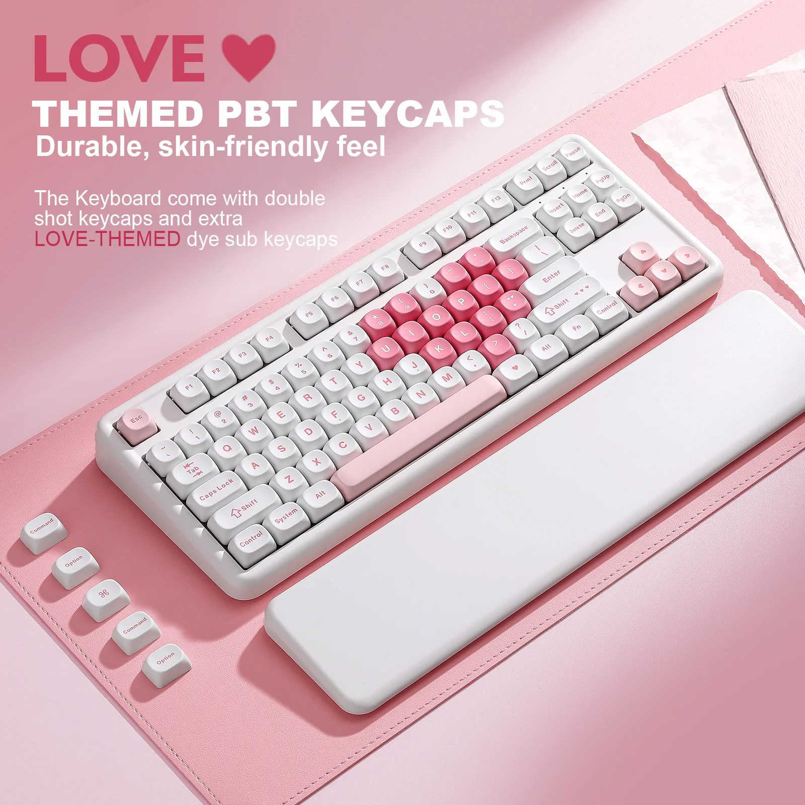 YUNZII B87 White Heart QMK/VIA Custom Mechanical Keyboard - Image 11