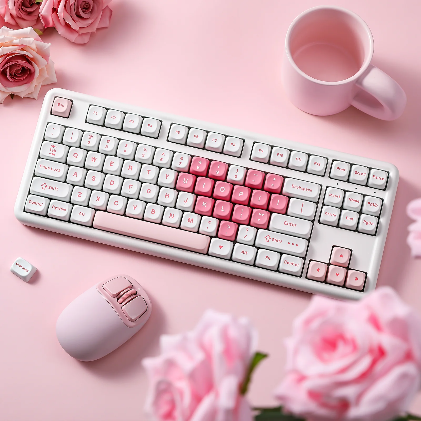 YUNZII B87 White Heart QMK/VIA Custom Mechanical Keyboard - Image 16